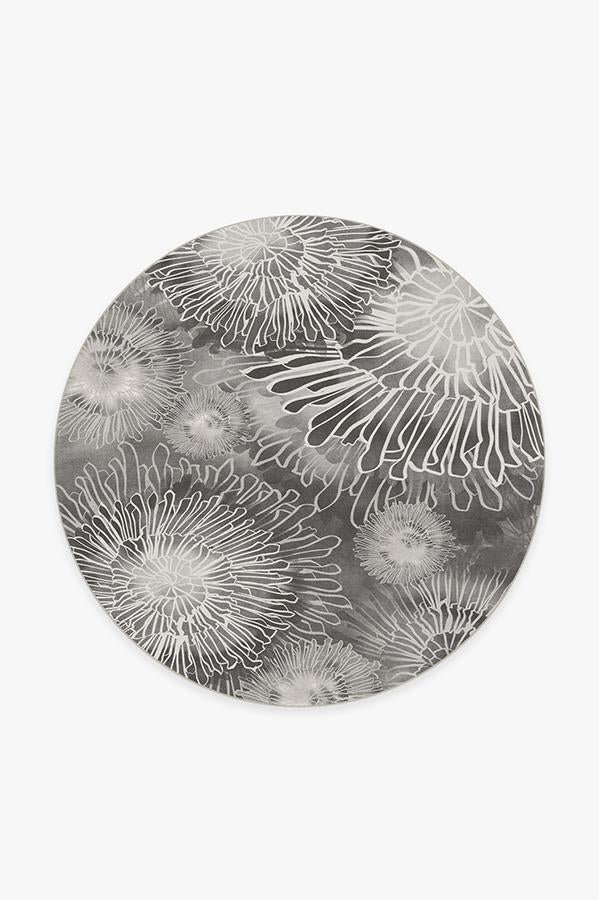 Chrysanthemum Ash Grey Rug