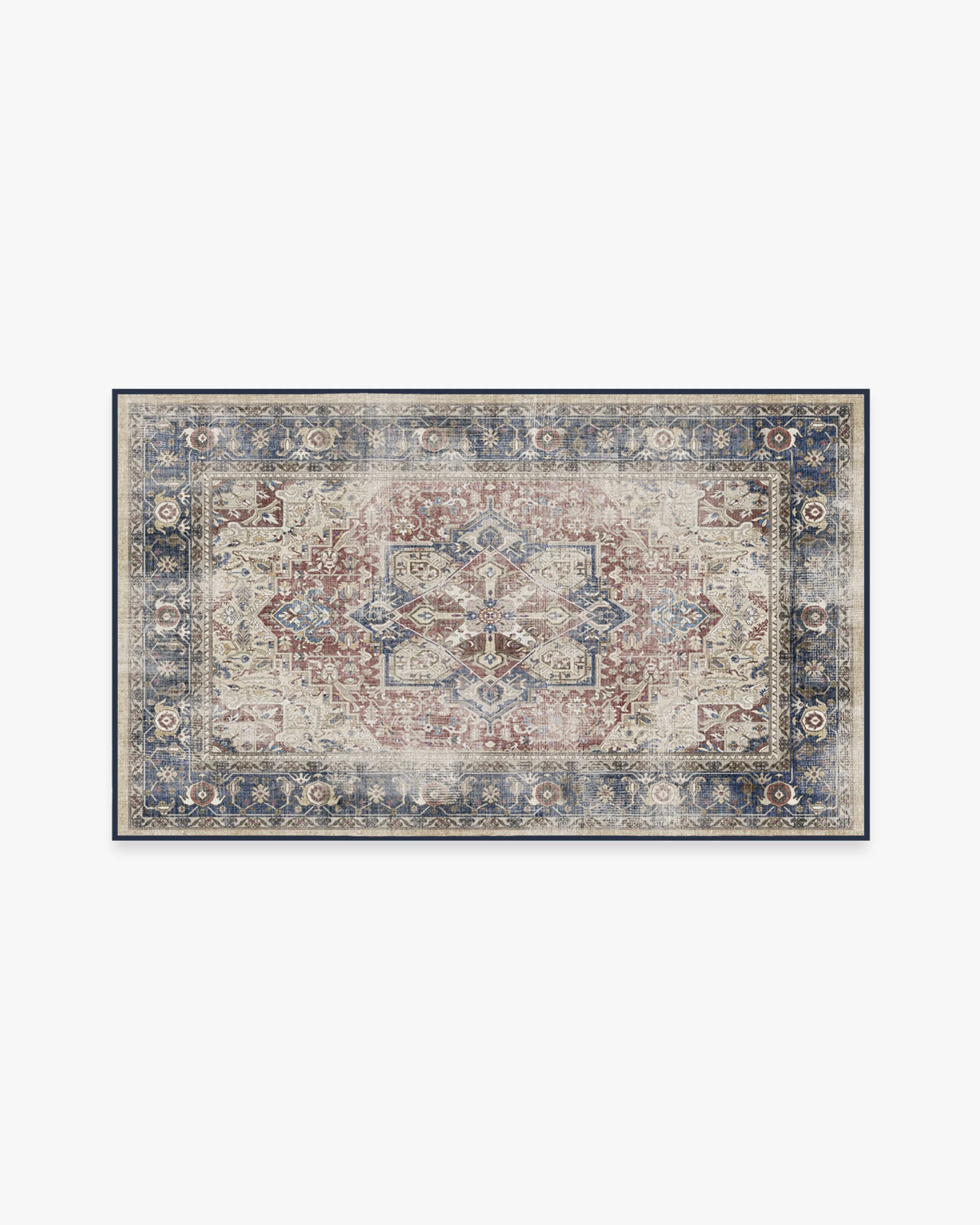 Kamran Royal Blue Flatwoven Rug