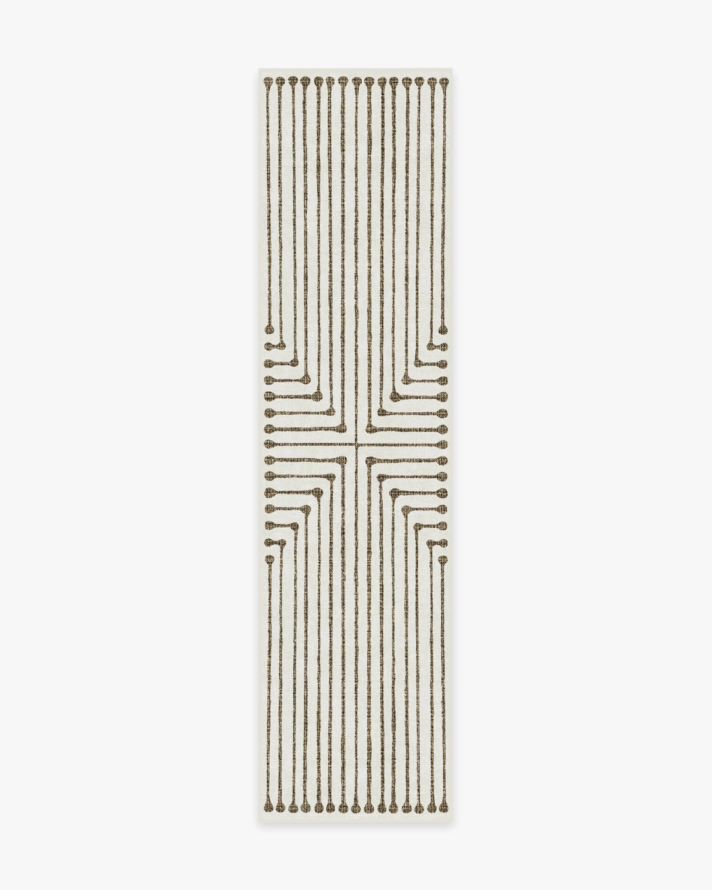 Inkdrop Camel & Ivory Flatwoven Rug by Jonathan Adler