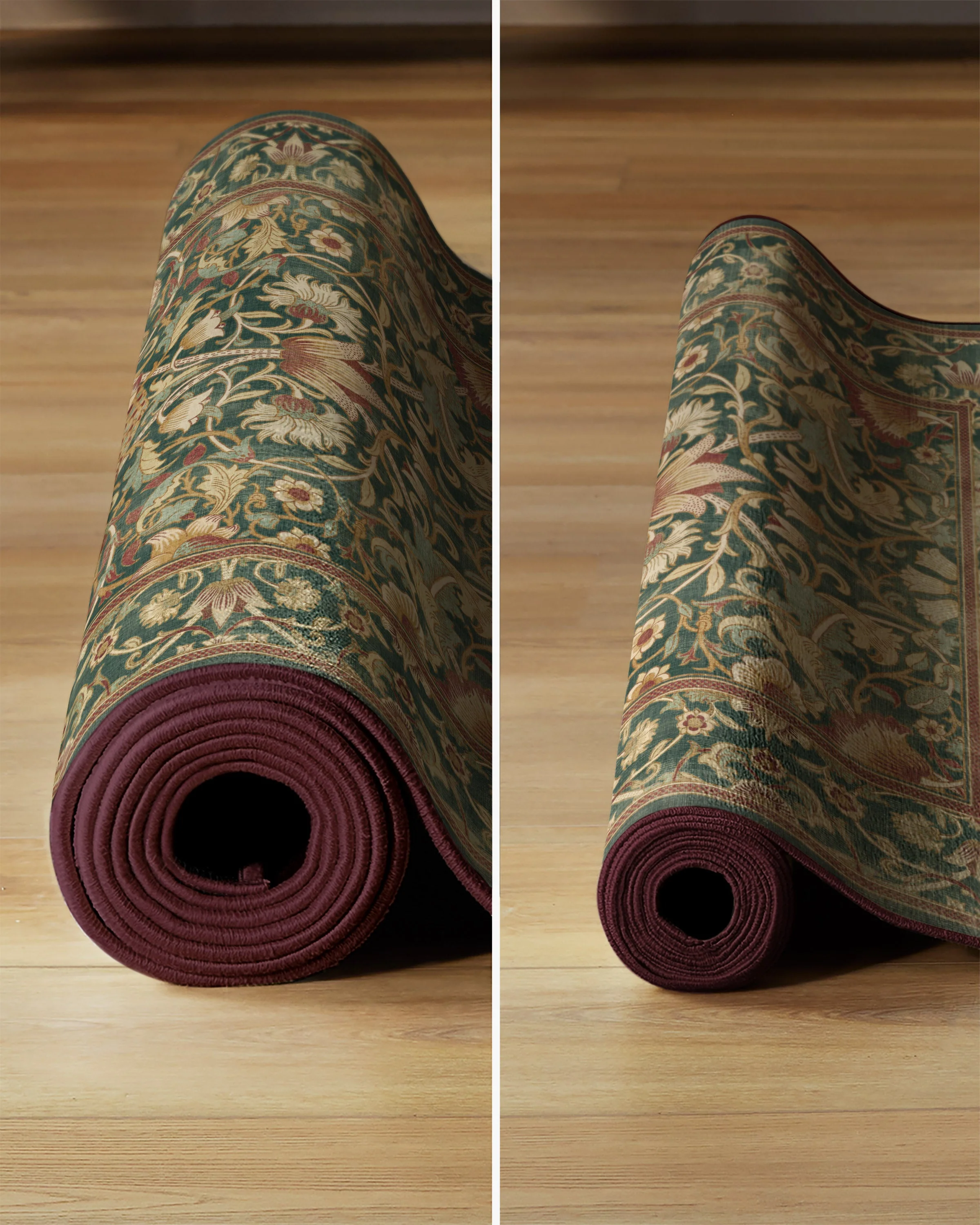 Lodden Soft Evergreen & Gold Rug by Morris & Co.