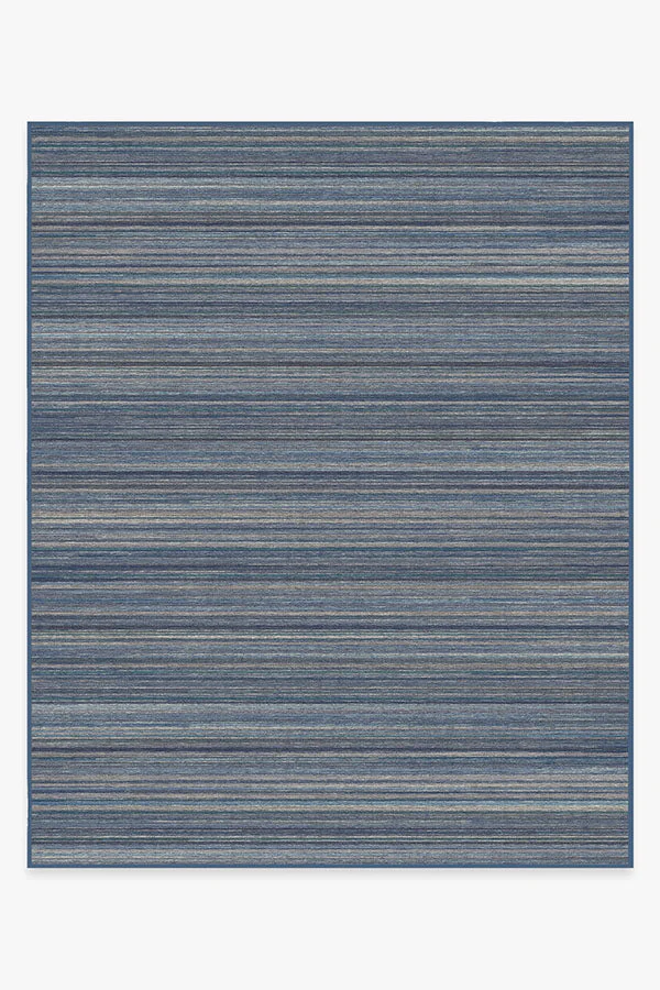 Multi Stripe Blue Rug