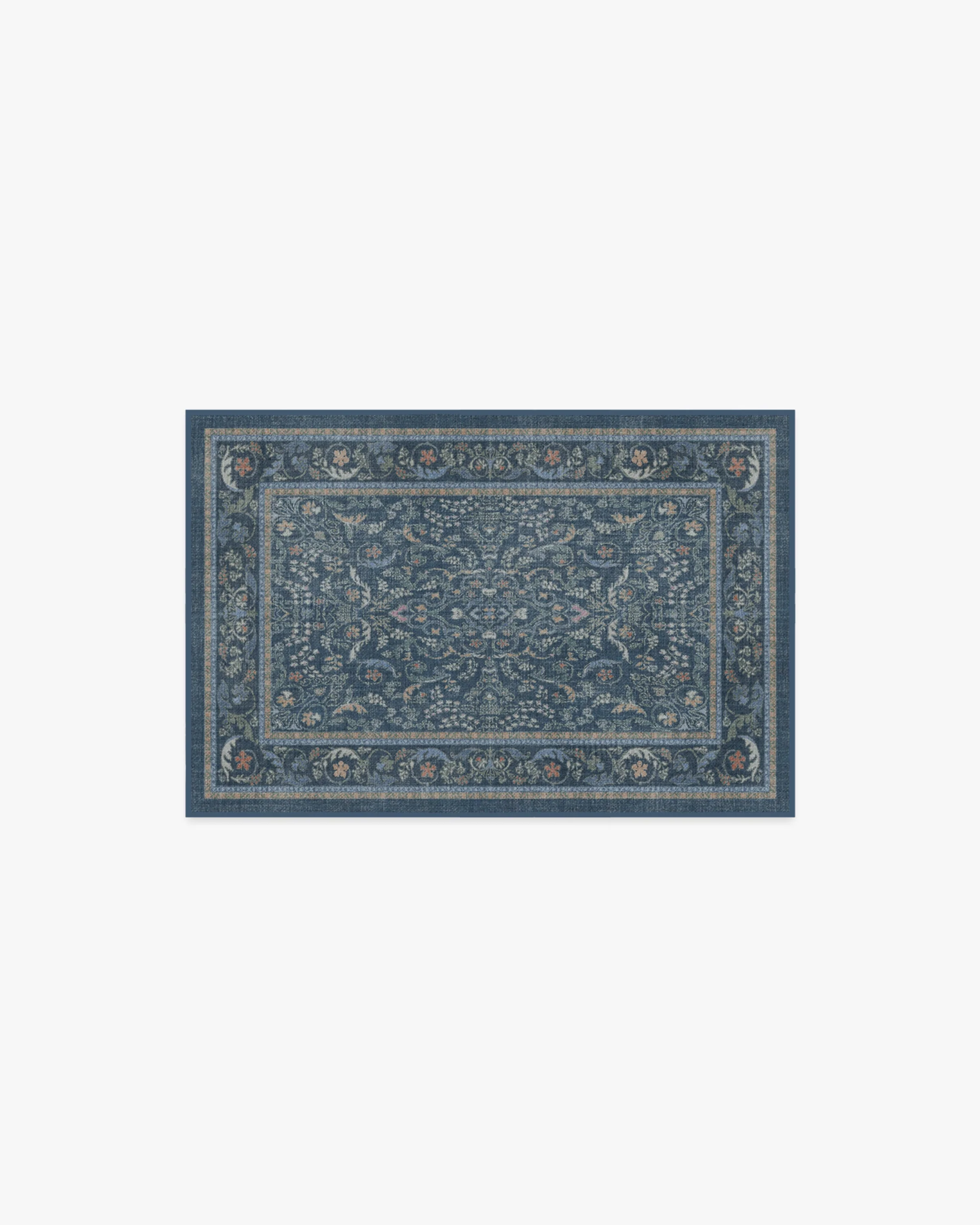 Fit For A Queen Blue Multicolor Flatwoven Rug by Bridgerton
