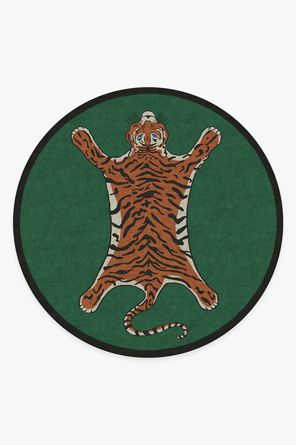 Tiger Emerald Flatwoven Rug by Jonathan Adler