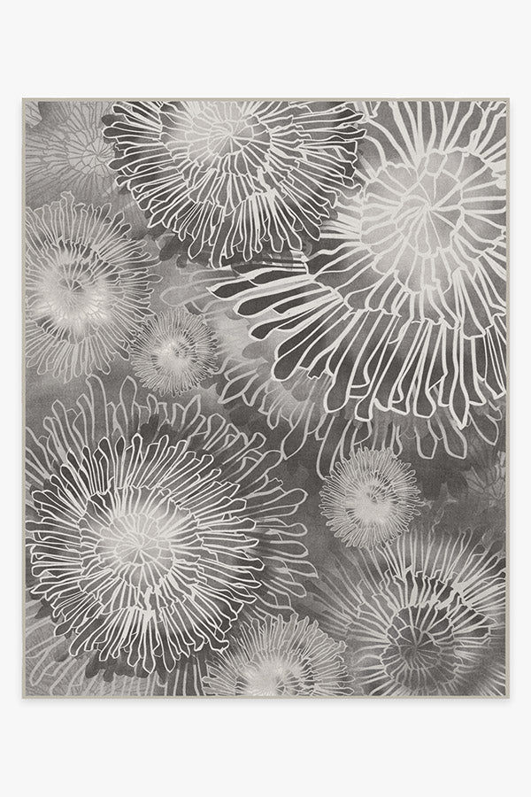 Chrysanthemum Ash Grey Rug