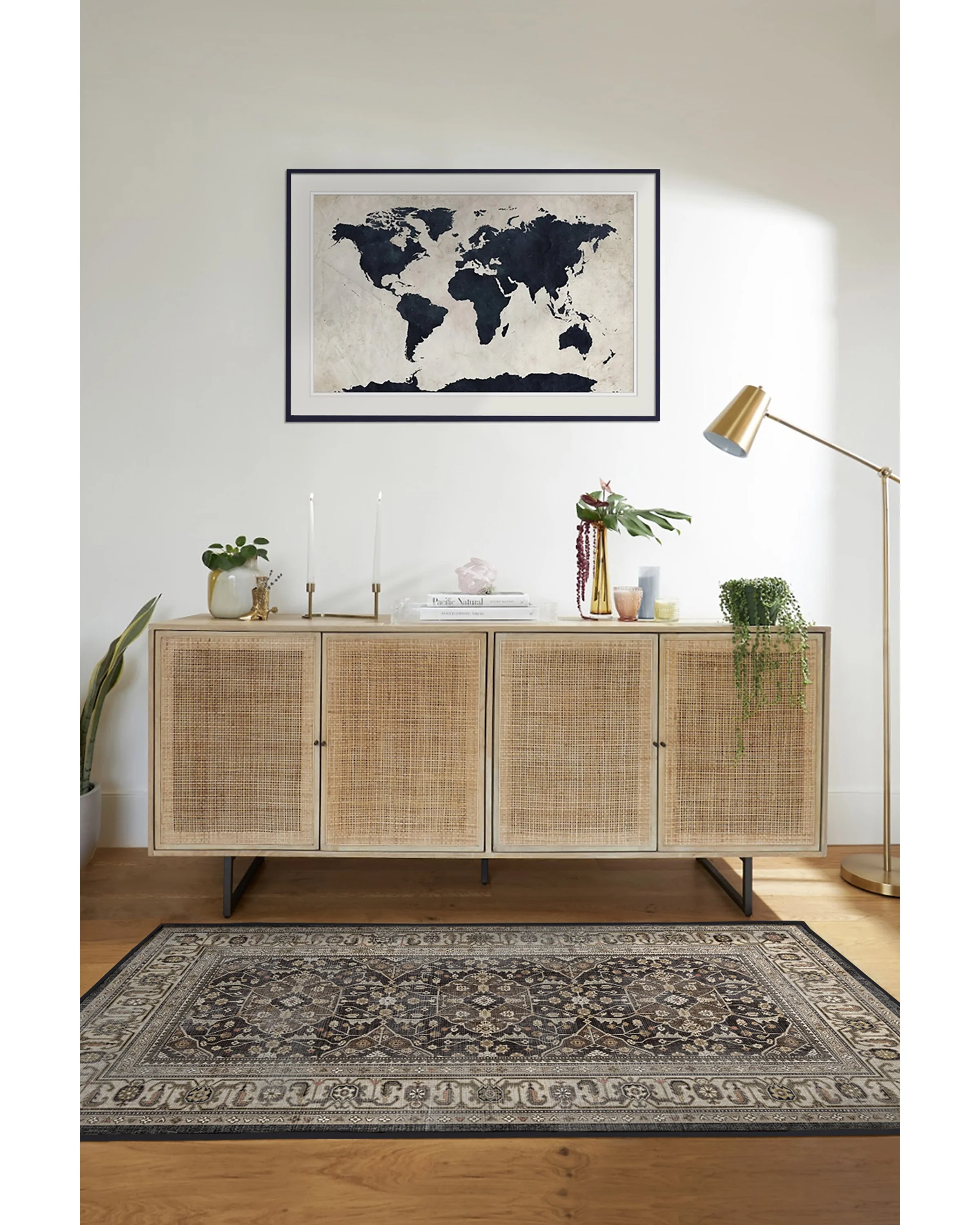 Alessia Dark Wood Flatwoven Rug