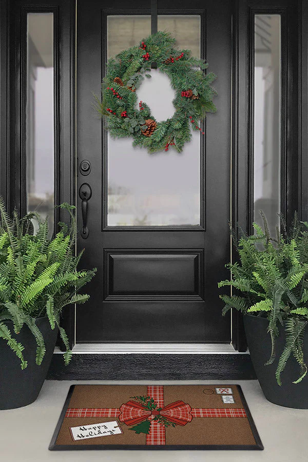 Postal Present Holiday Doormat