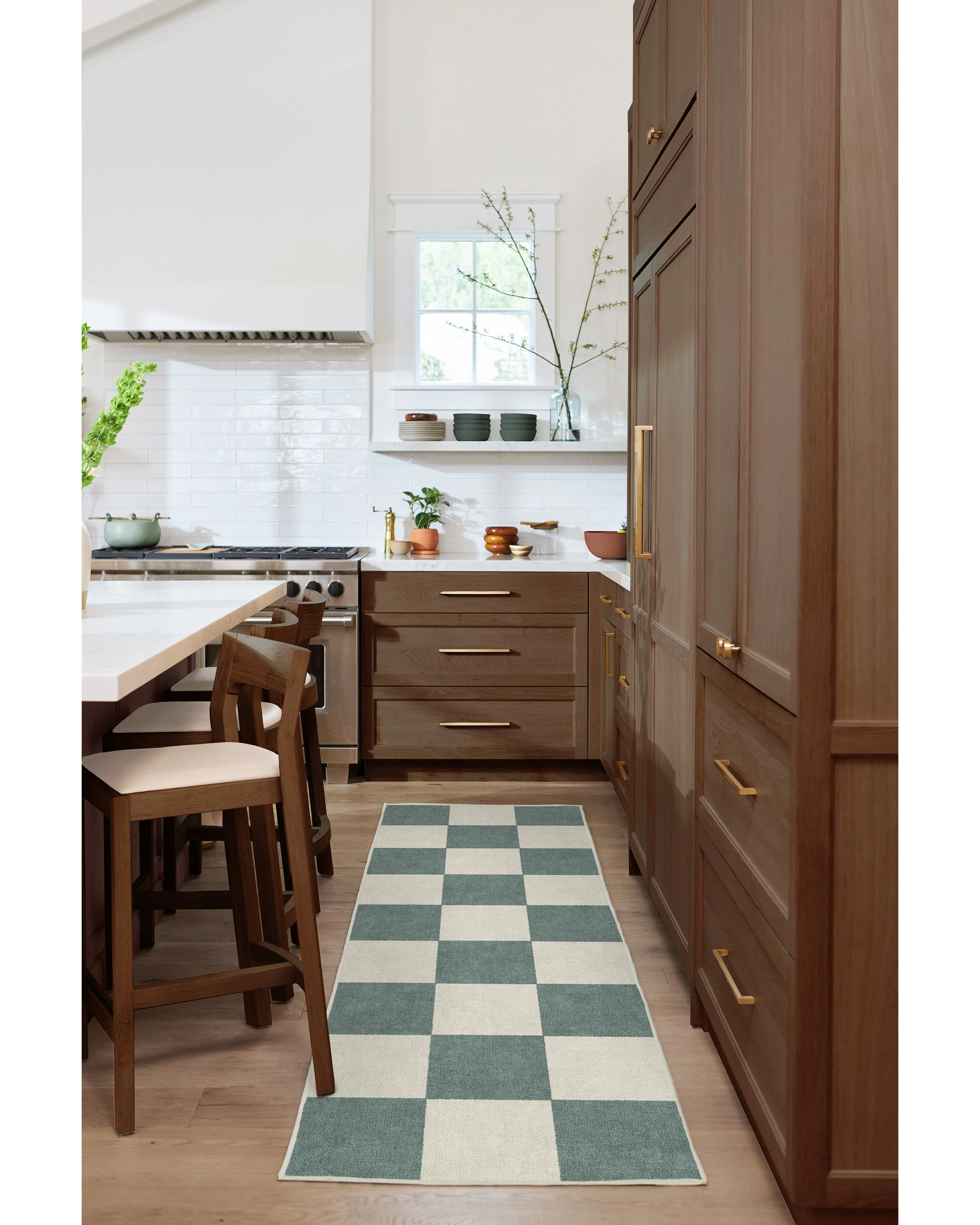 Jaque Checkered Slate Green Rug