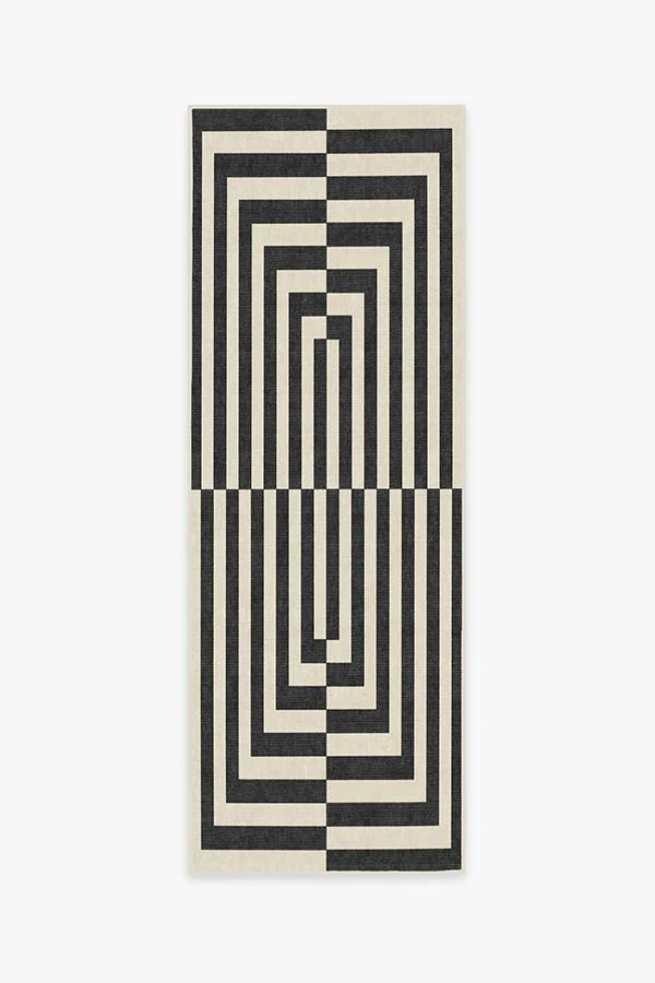 Op Art Charcoal Rug by Jonathan Adler