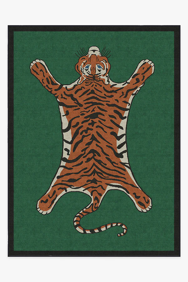 Tiger Emerald Flatwoven Rug by Jonathan Adler
