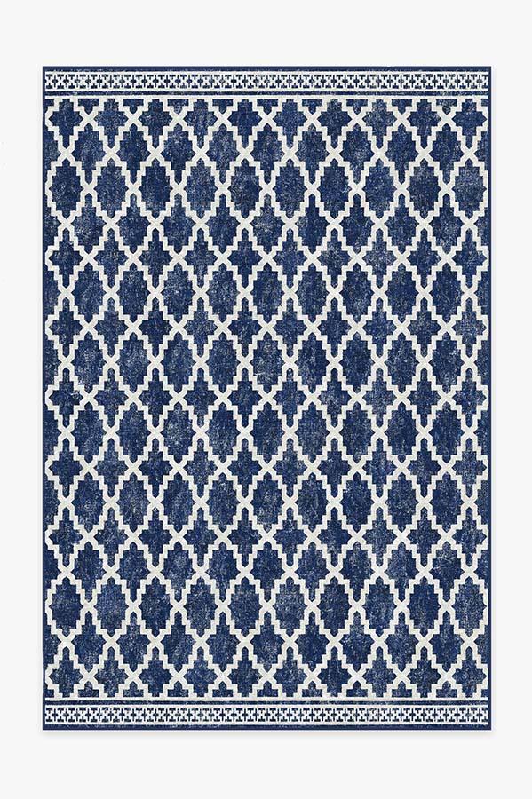 Cleo Trellis Royal Blue Outdoor Rug