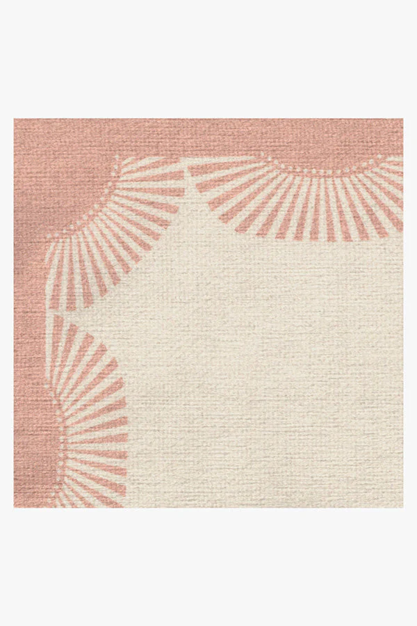 Fringe Pink & Ivory Rug by Gray Malin
