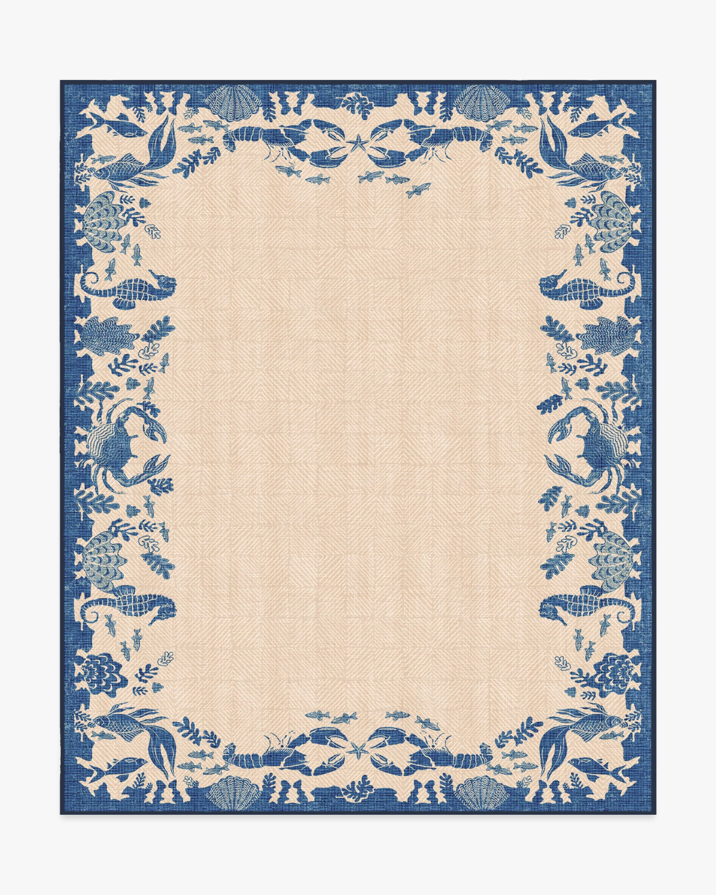 Ionia Sapphire & Natural Outdoor Rug