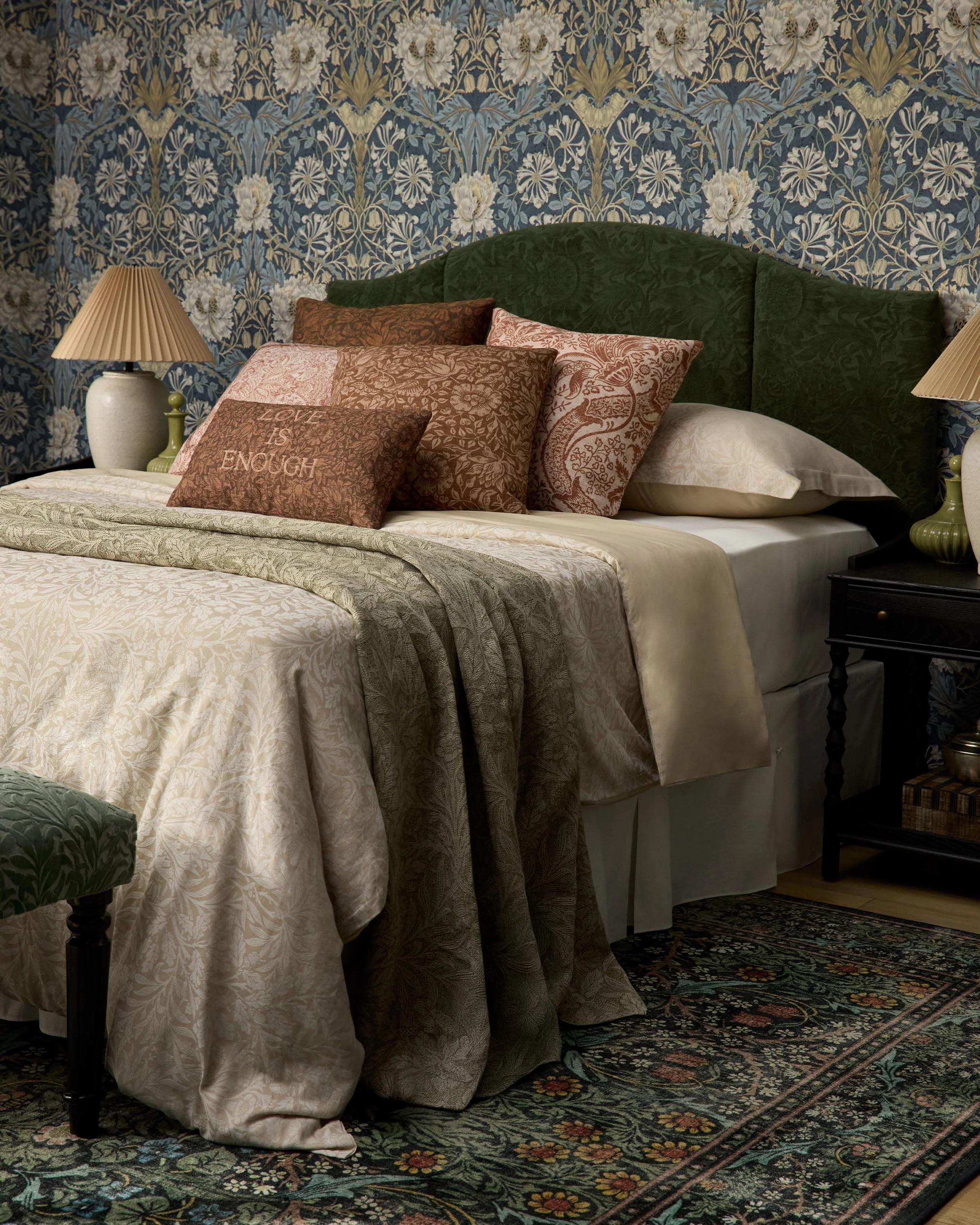 Indian Blush & Rust Woven Throw Pillow by Morris & Co.