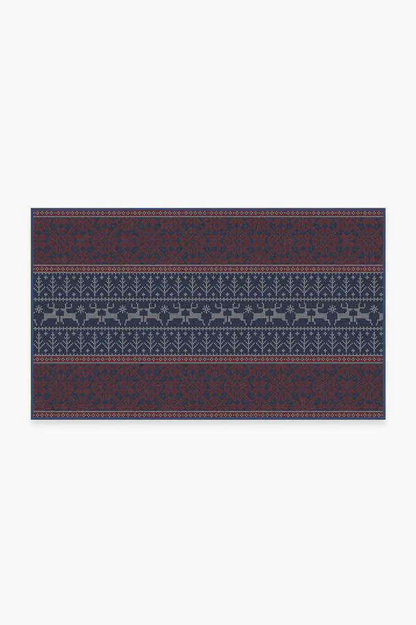 Fair Isle Red Flatwoven Rug