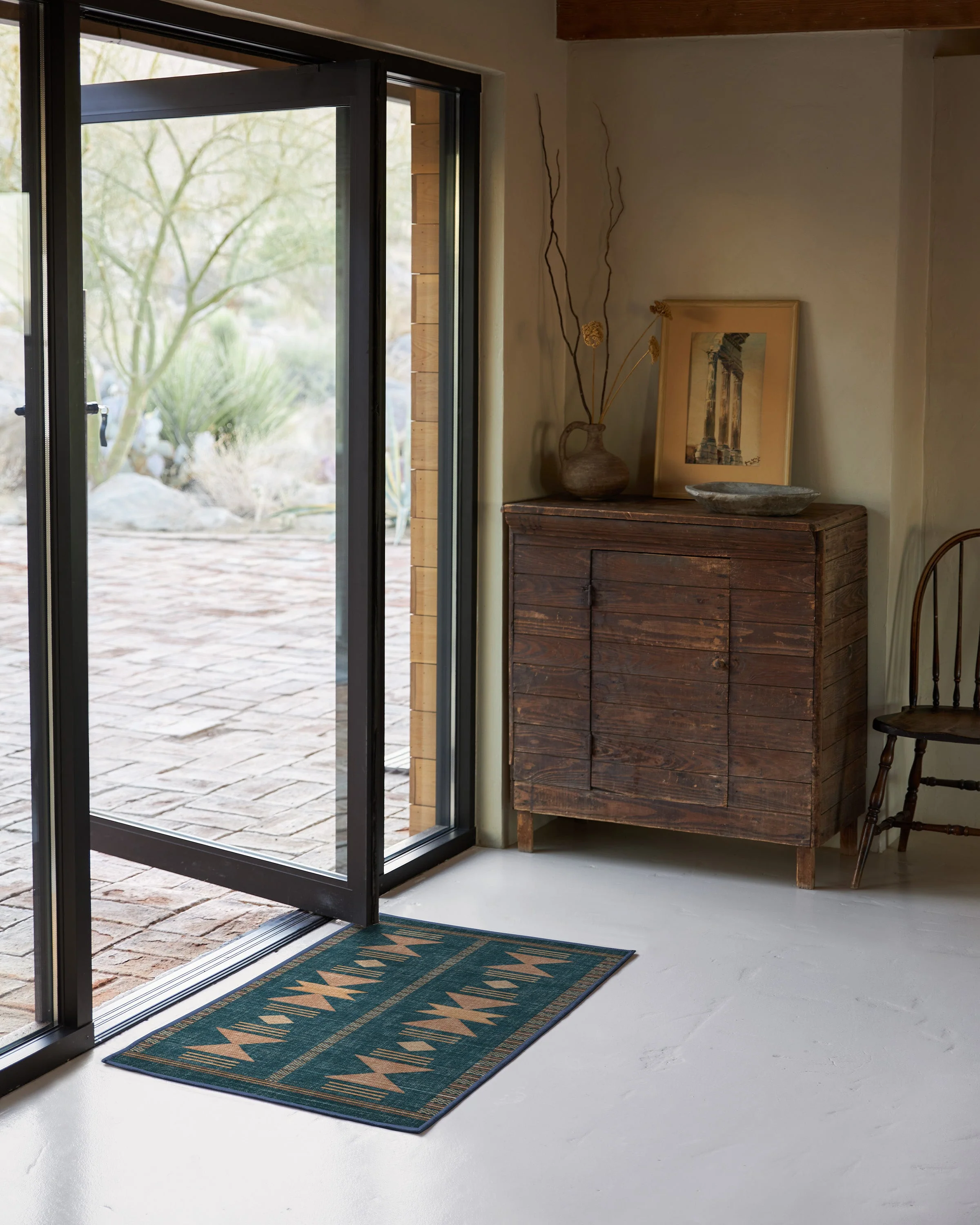 Lark Blue & Rose Rug