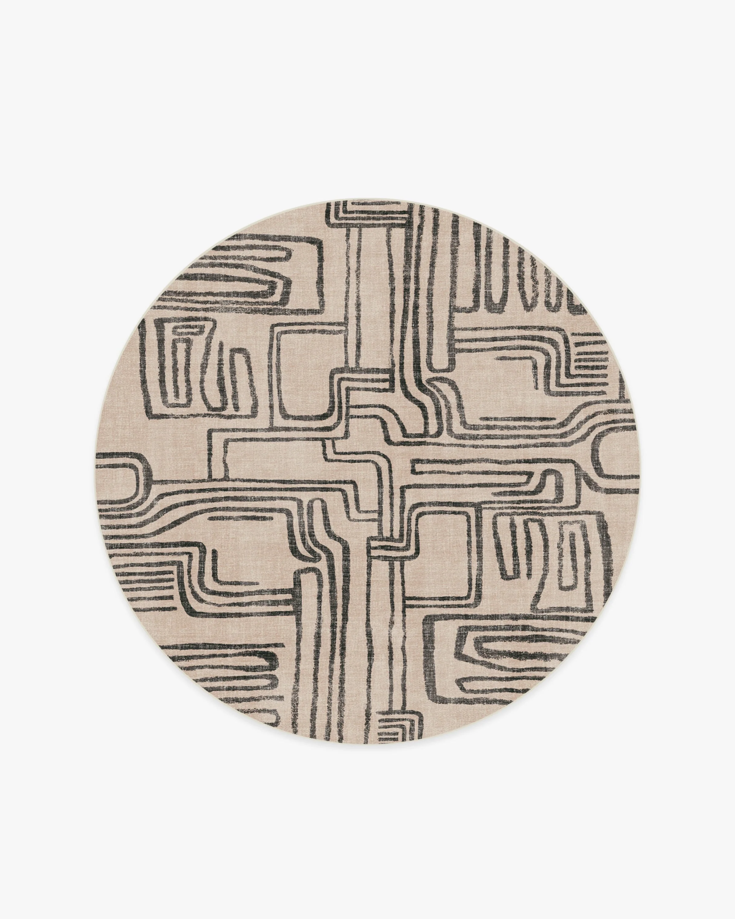 Kassena Black & Ivory Flatwoven Rug by Malene Barnett