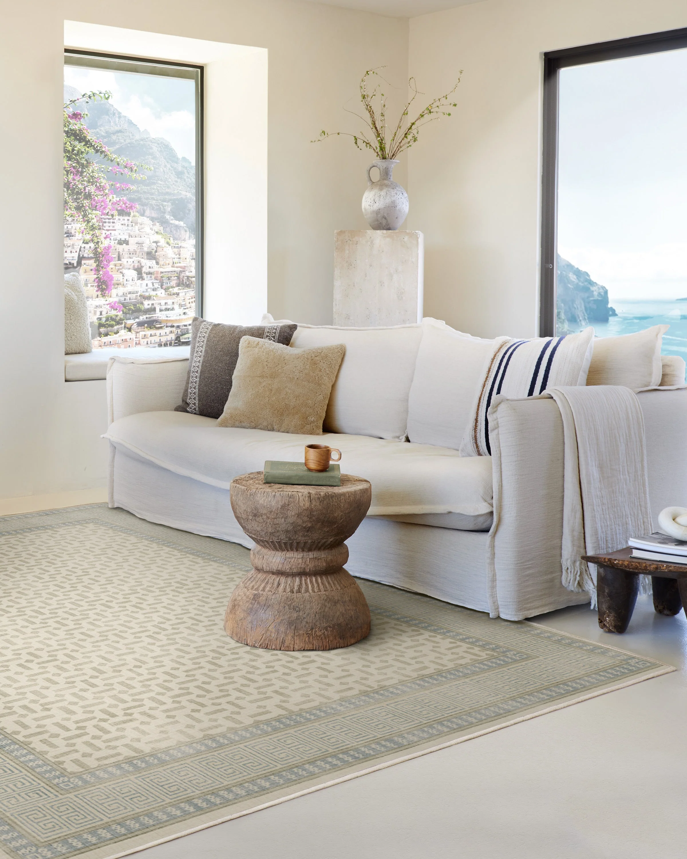 Kairos Ivory & Blue Rug