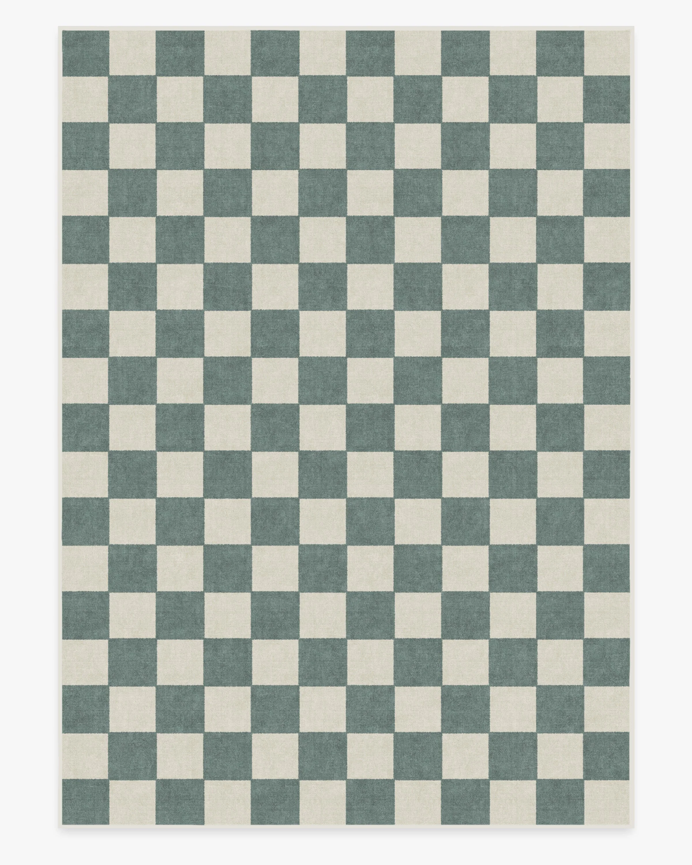 Jaque Checkered Slate Green Rug