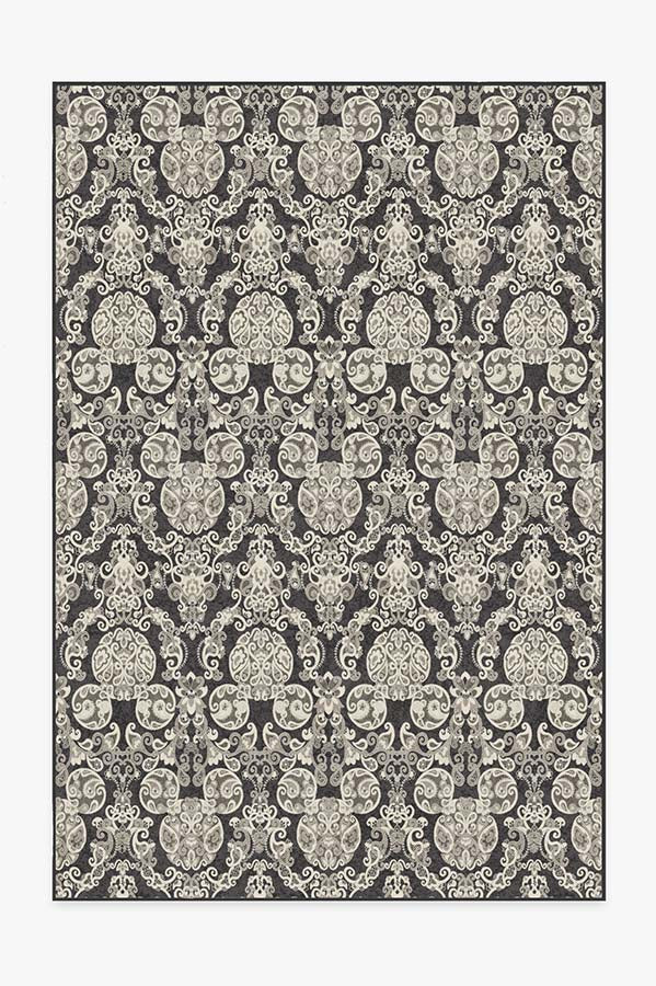 Mickey Damask Charcoal Flatwoven Rug