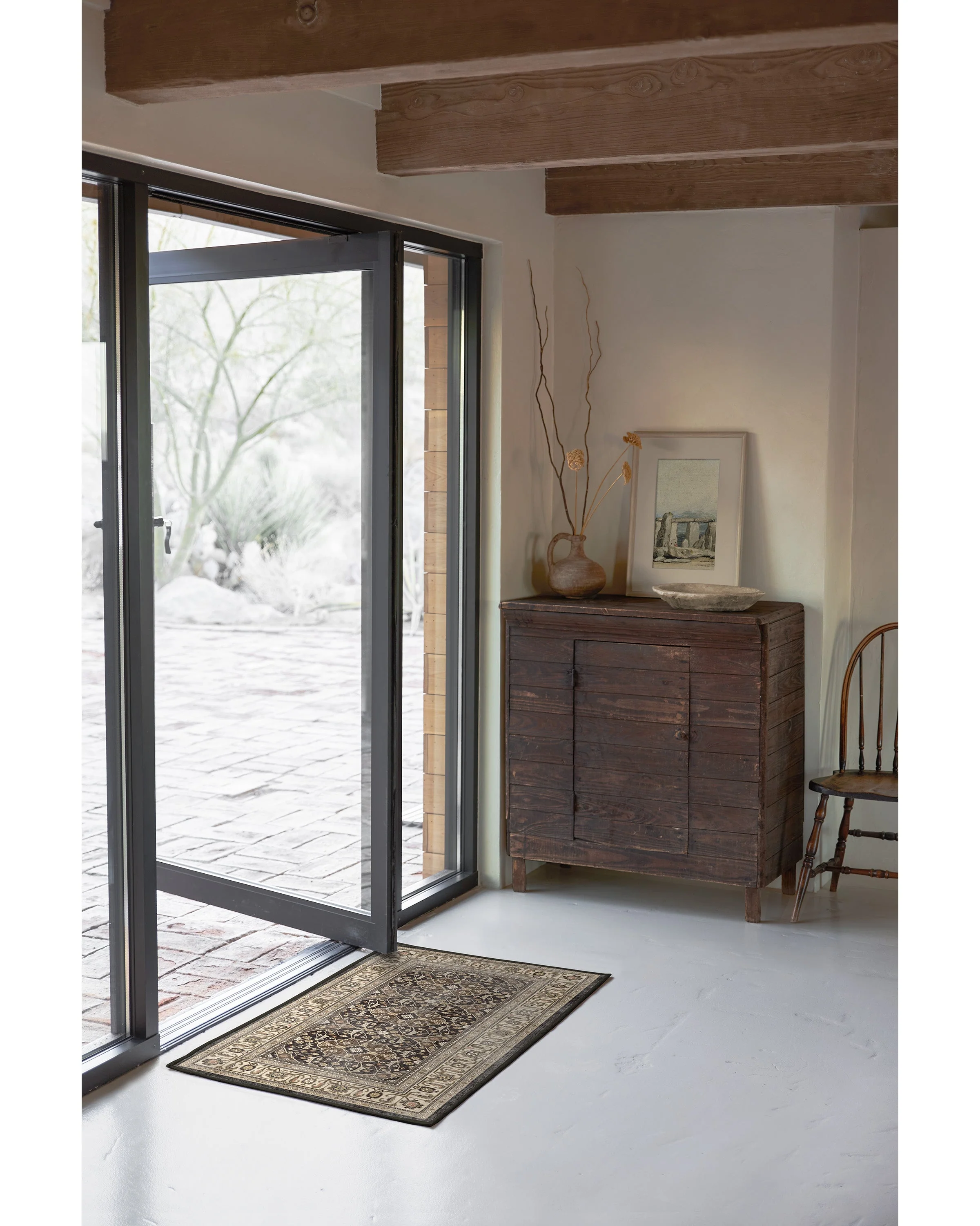 Alessia Dark Wood Flatwoven Rug
