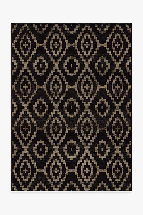 Diamond Trellis Black Rug