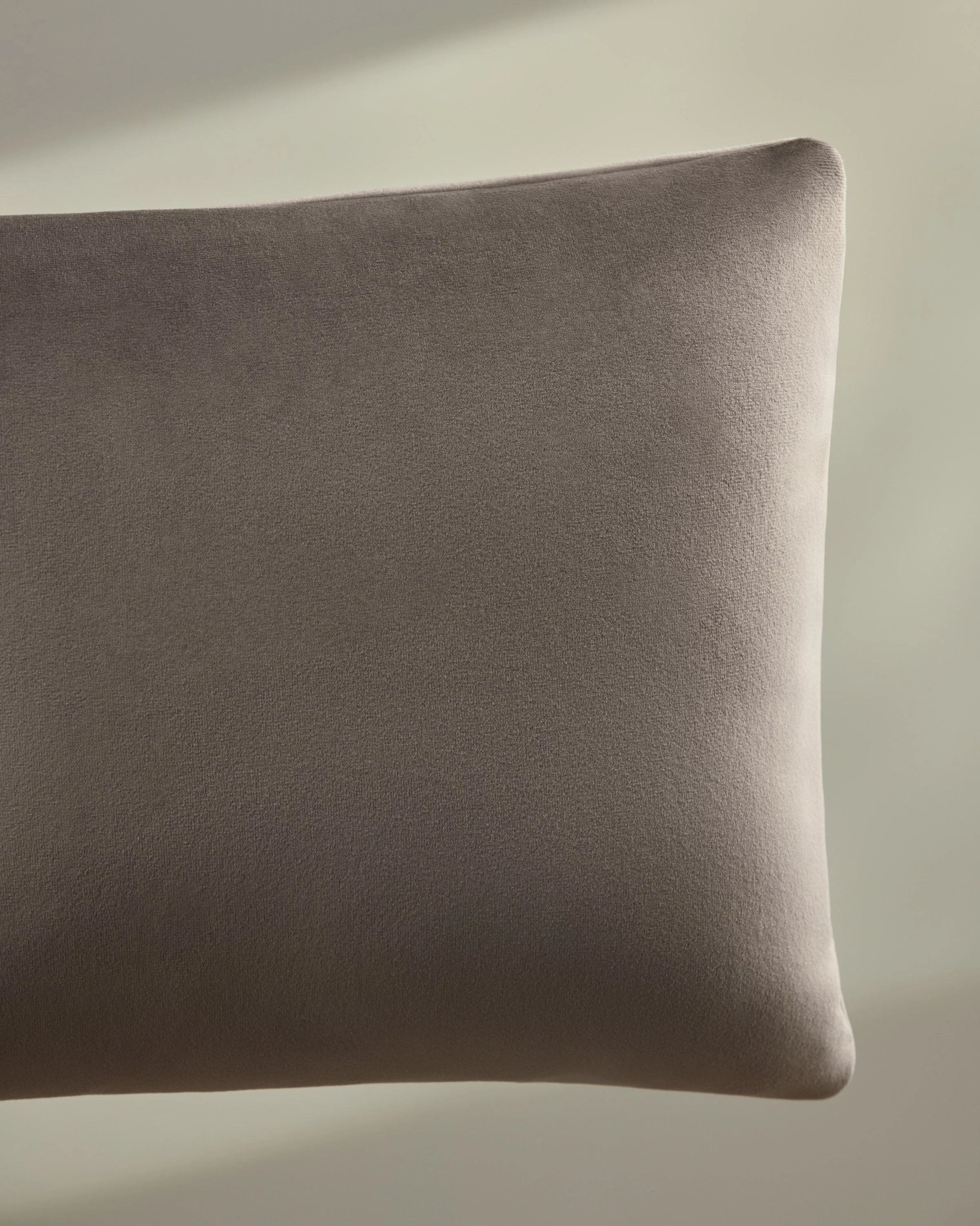 Grey Velvet Throw Pillow