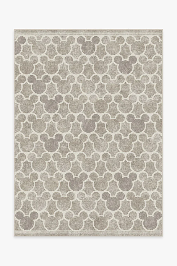 Mickey Trellis Ash Grey Flatwoven Rug