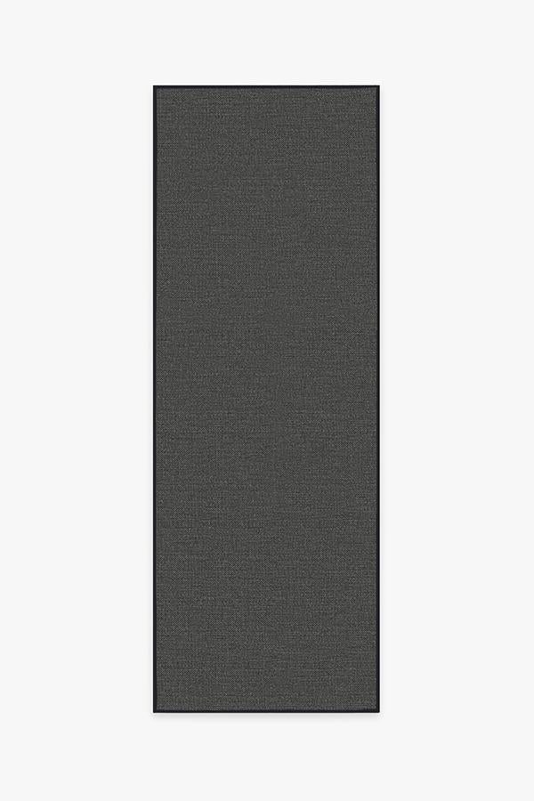Denim Solid Black Outdoor Rug