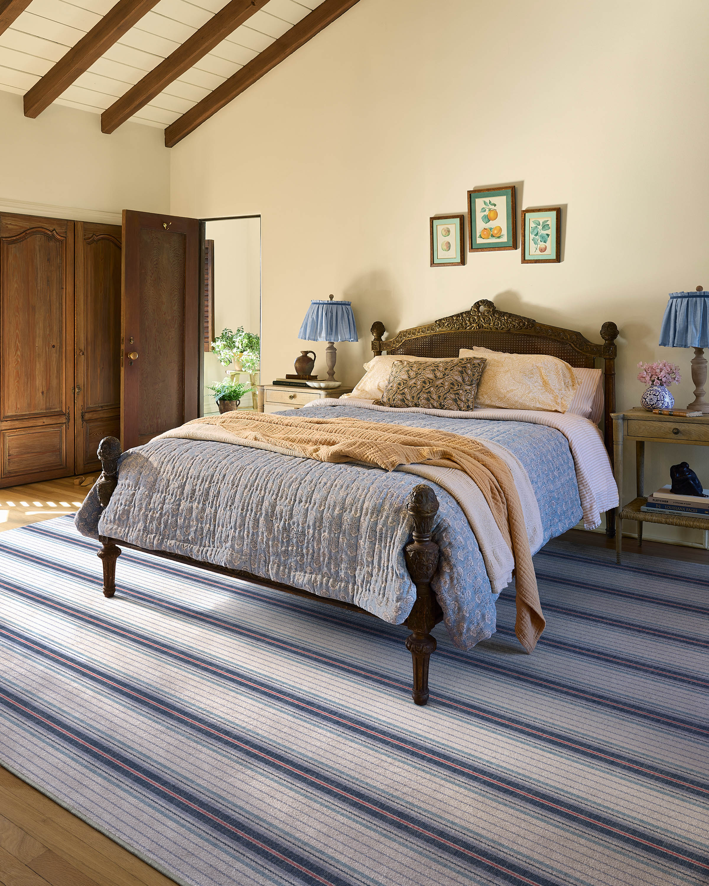 Cosette Stripe Ivory & Indigo Rug