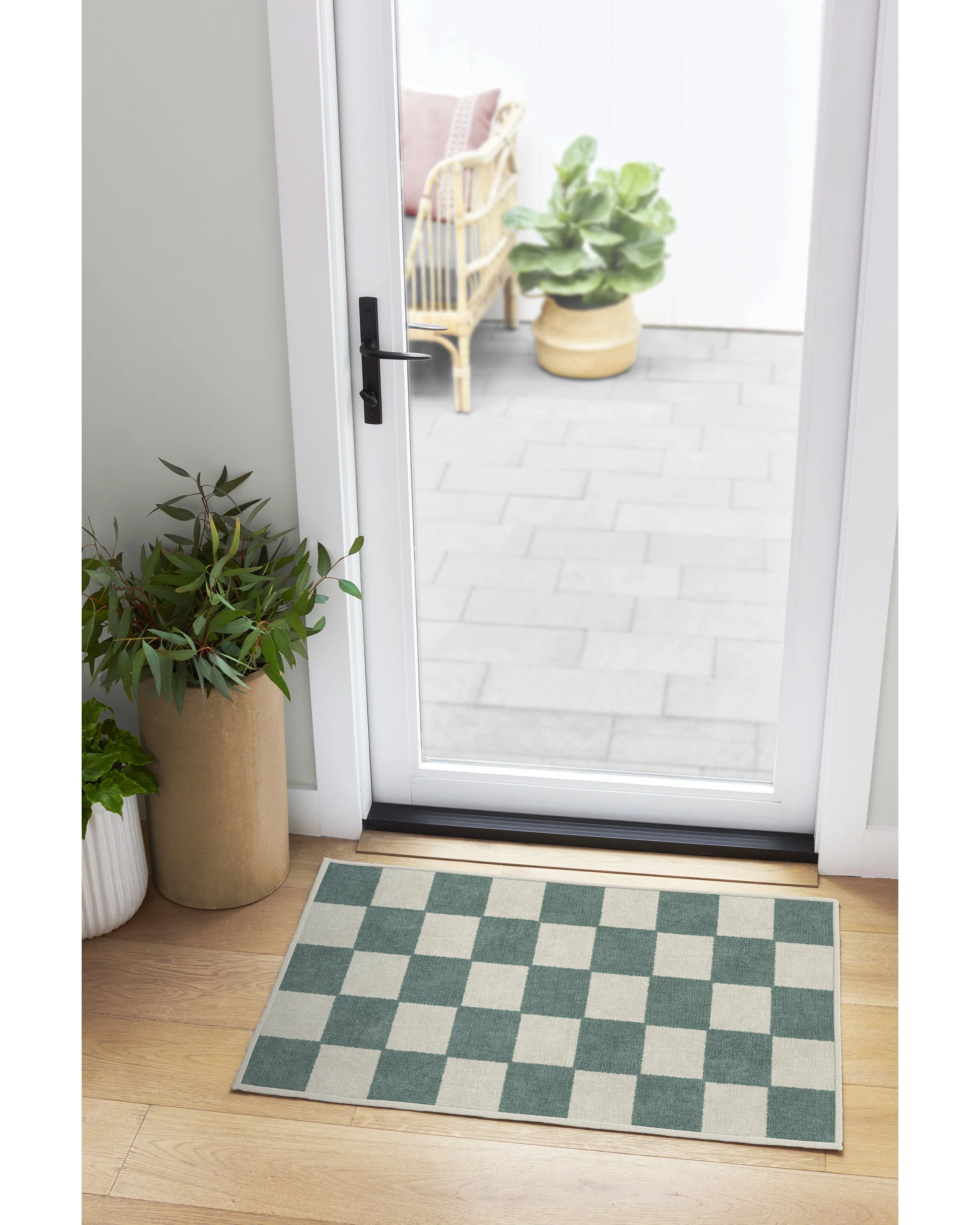 Jaque Checkered Slate Green Rug