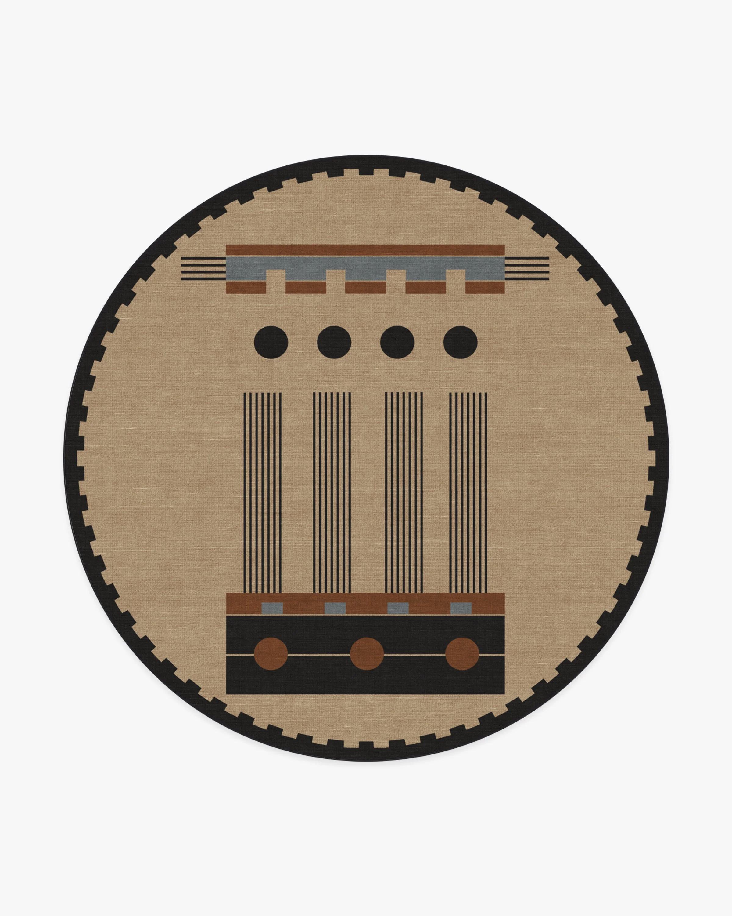 Kasi Black & Tan Flatwoven Rug by Architectural Digest