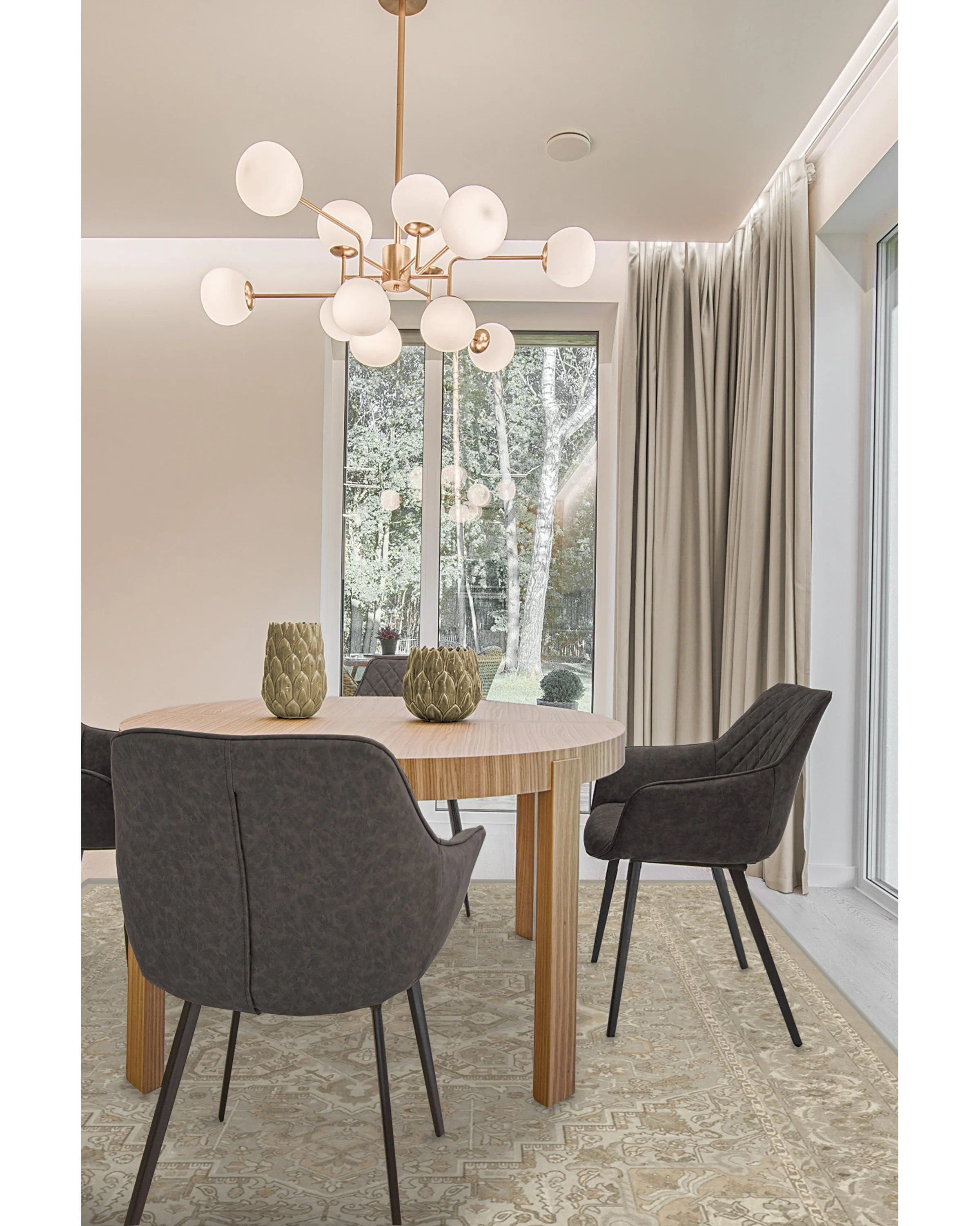 Hendesi Heriz Cream Rug