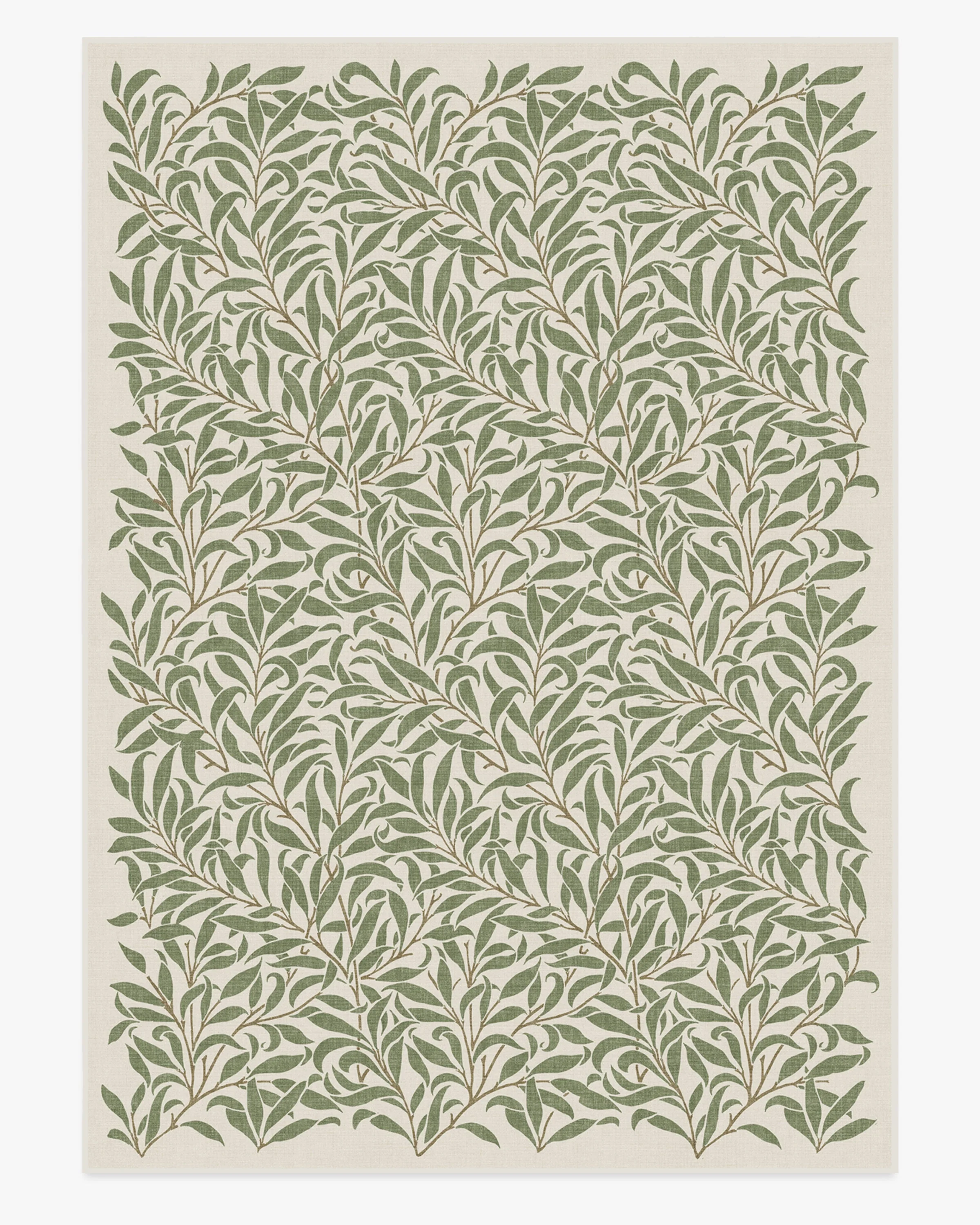 Pure Willow Boughs Green Flatwoven Rug by Morris & Co.