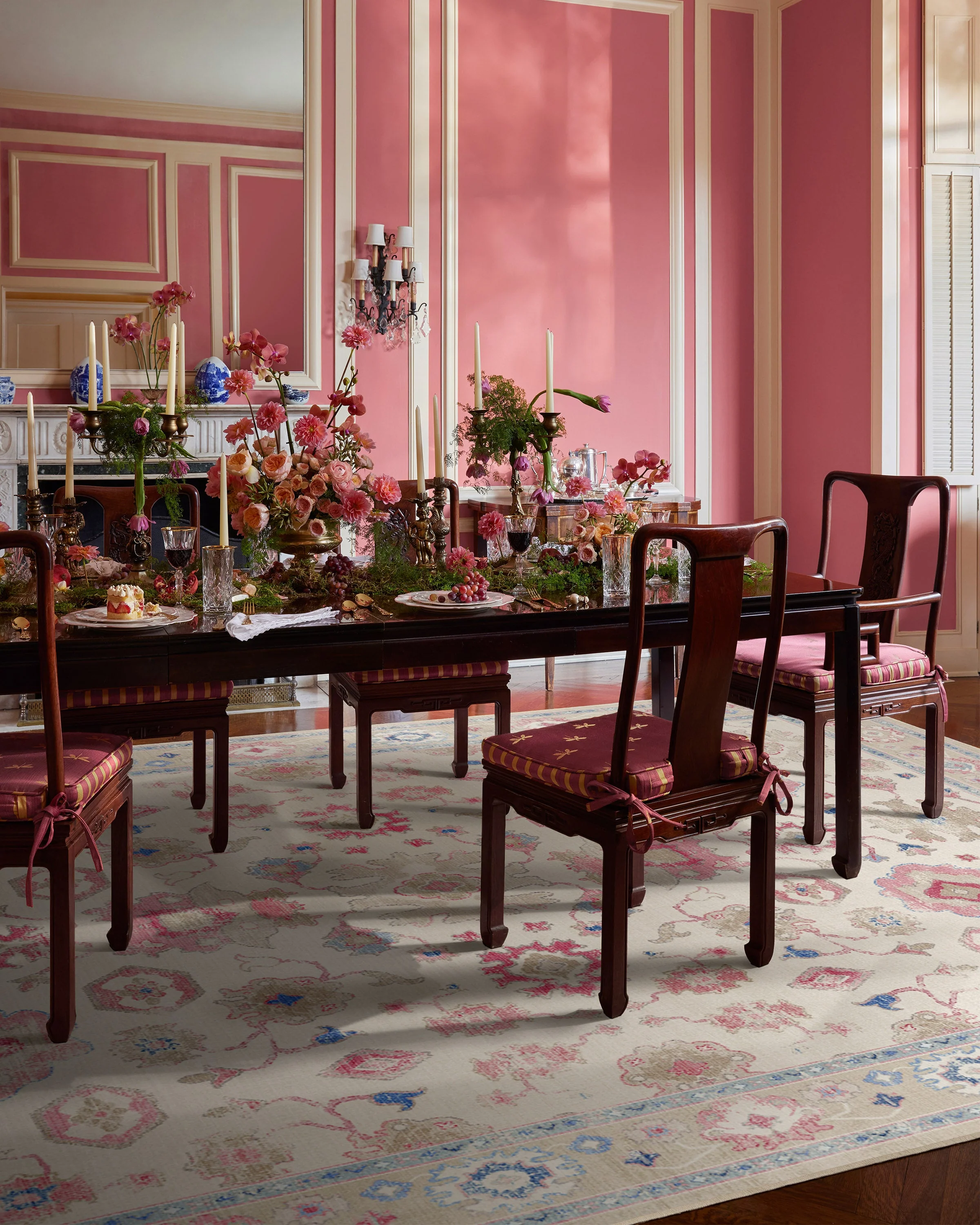 Serena Pink Rug by Mrs. Alice
