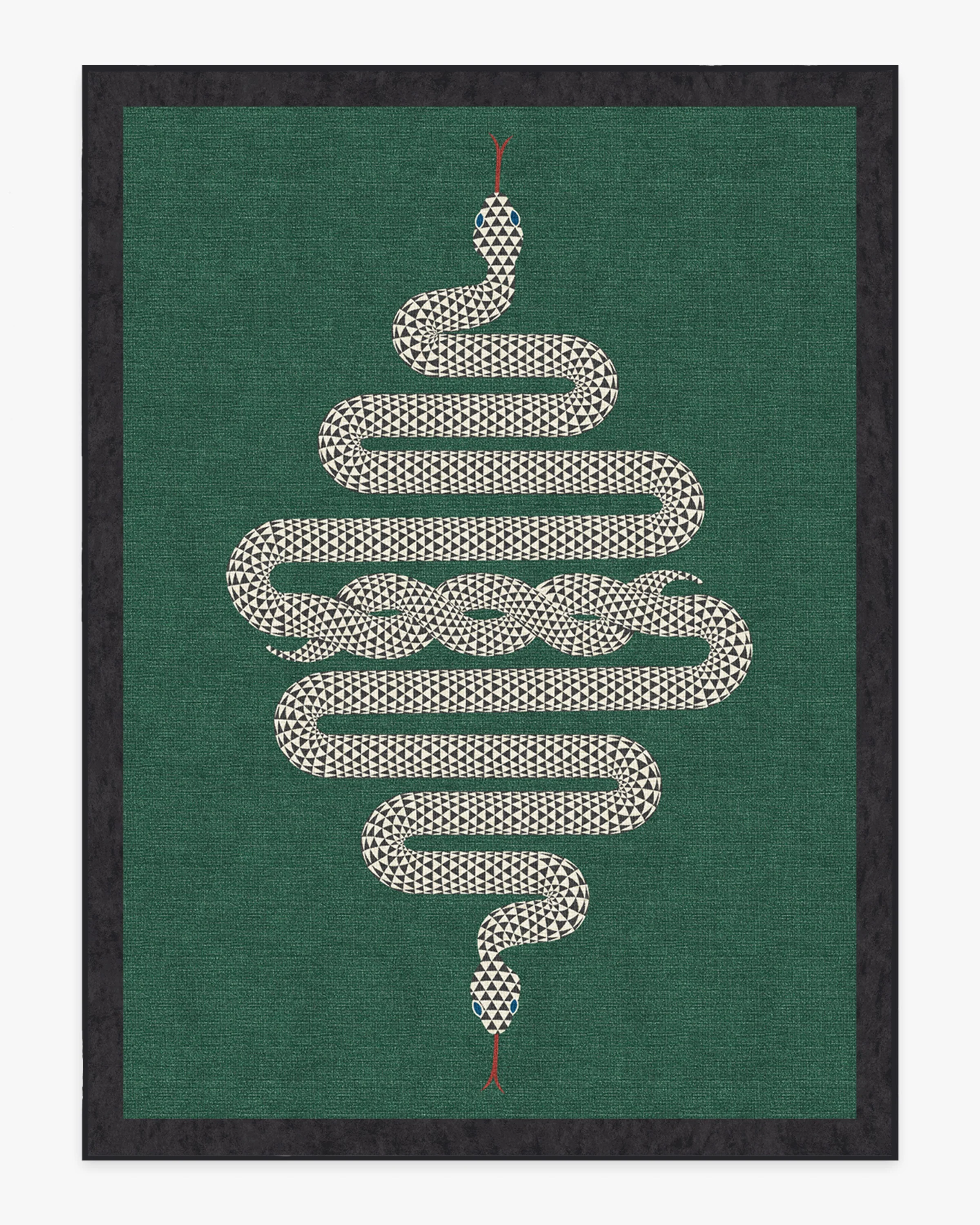 Venom Emerald Flatwoven Rug by Jonathan Adler