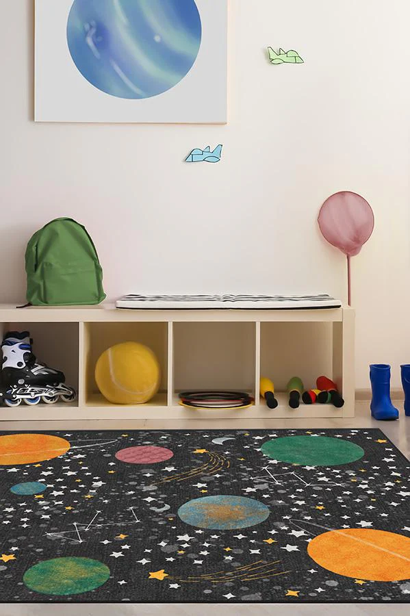 Outer Space Black Rug