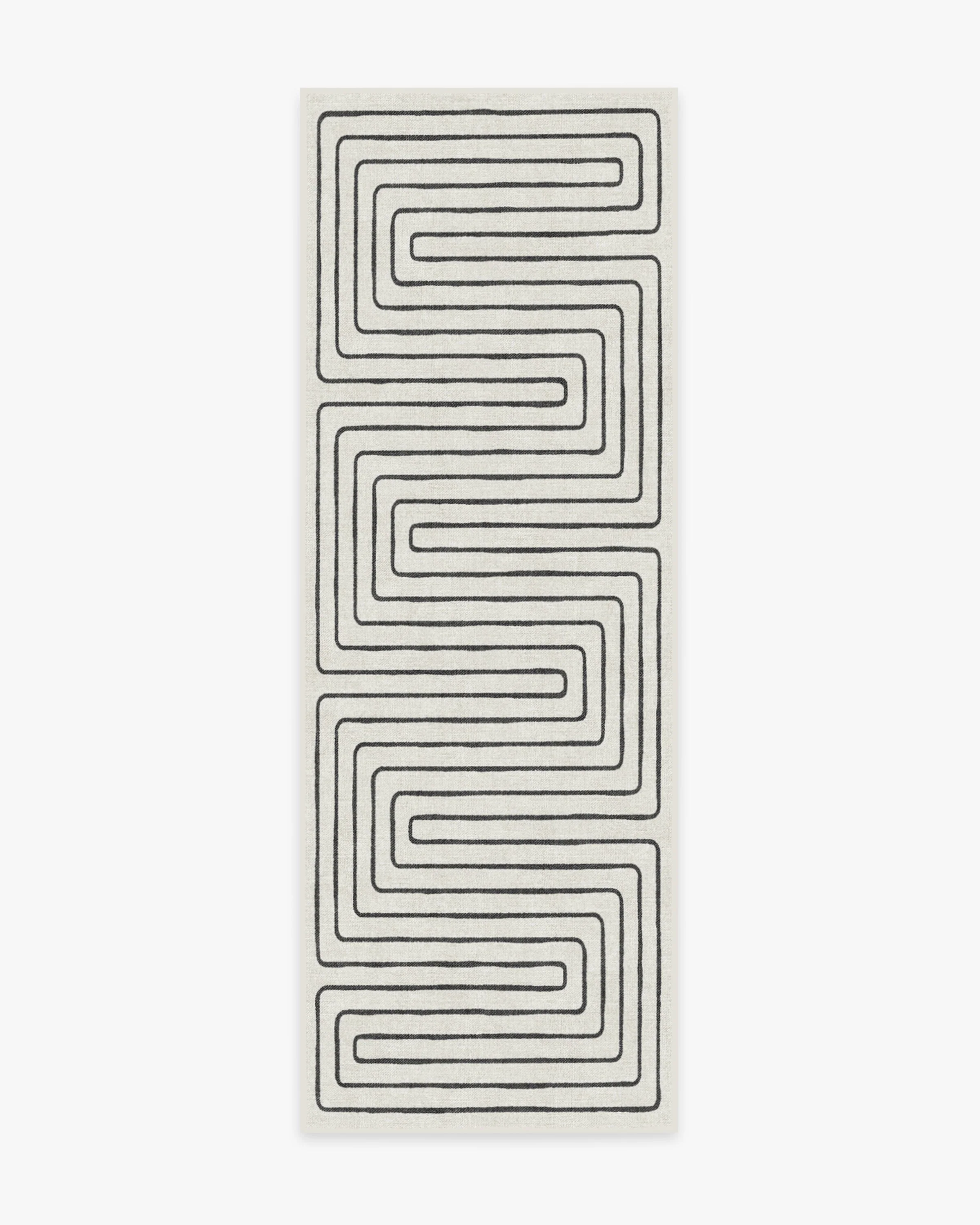 Labyrinth Black & Ivory Flatwoven Rug by Jonathan Adler