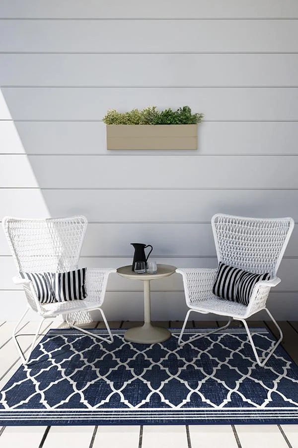 Varia Trellis Royal Blue Outdoor Rug