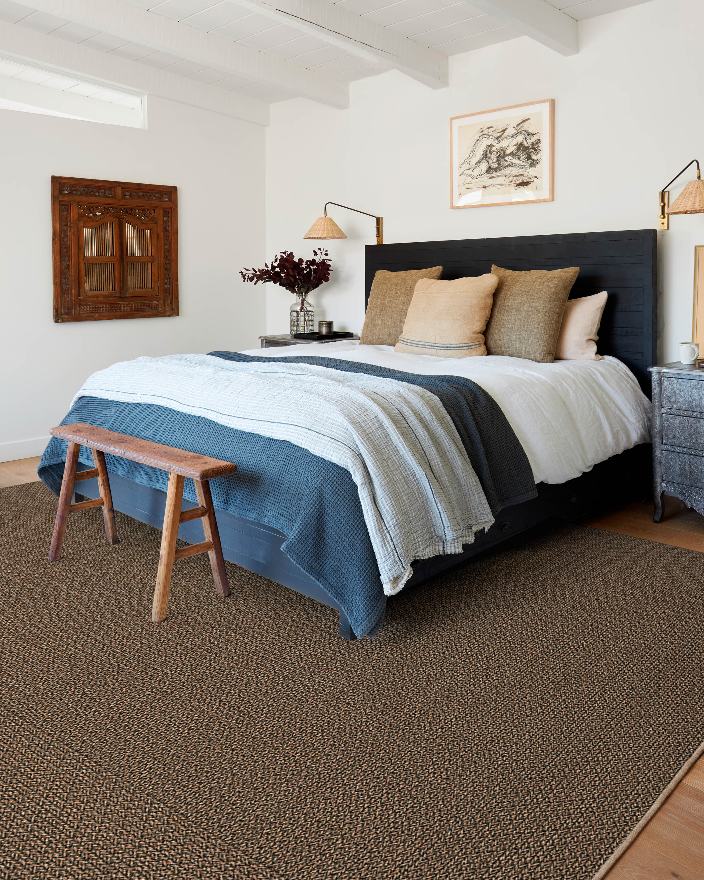 Border Braid Sand Re-Jute Rug