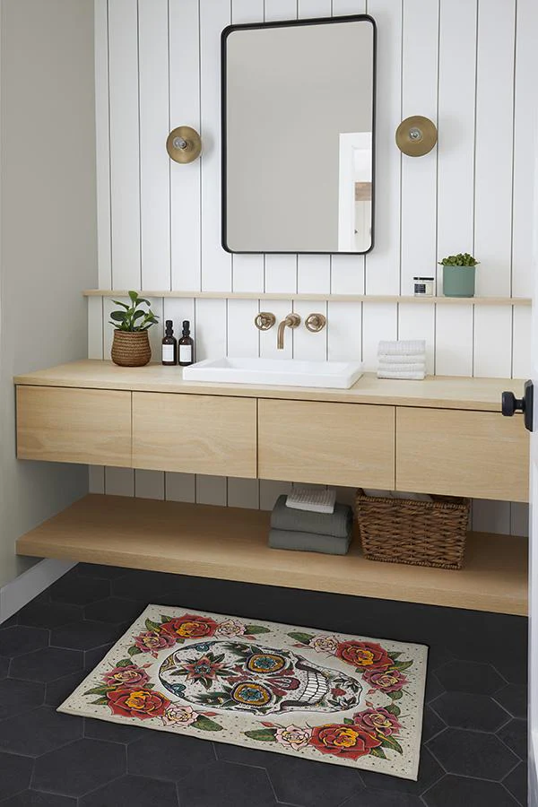 Sugar Skull Flatwoven Rug