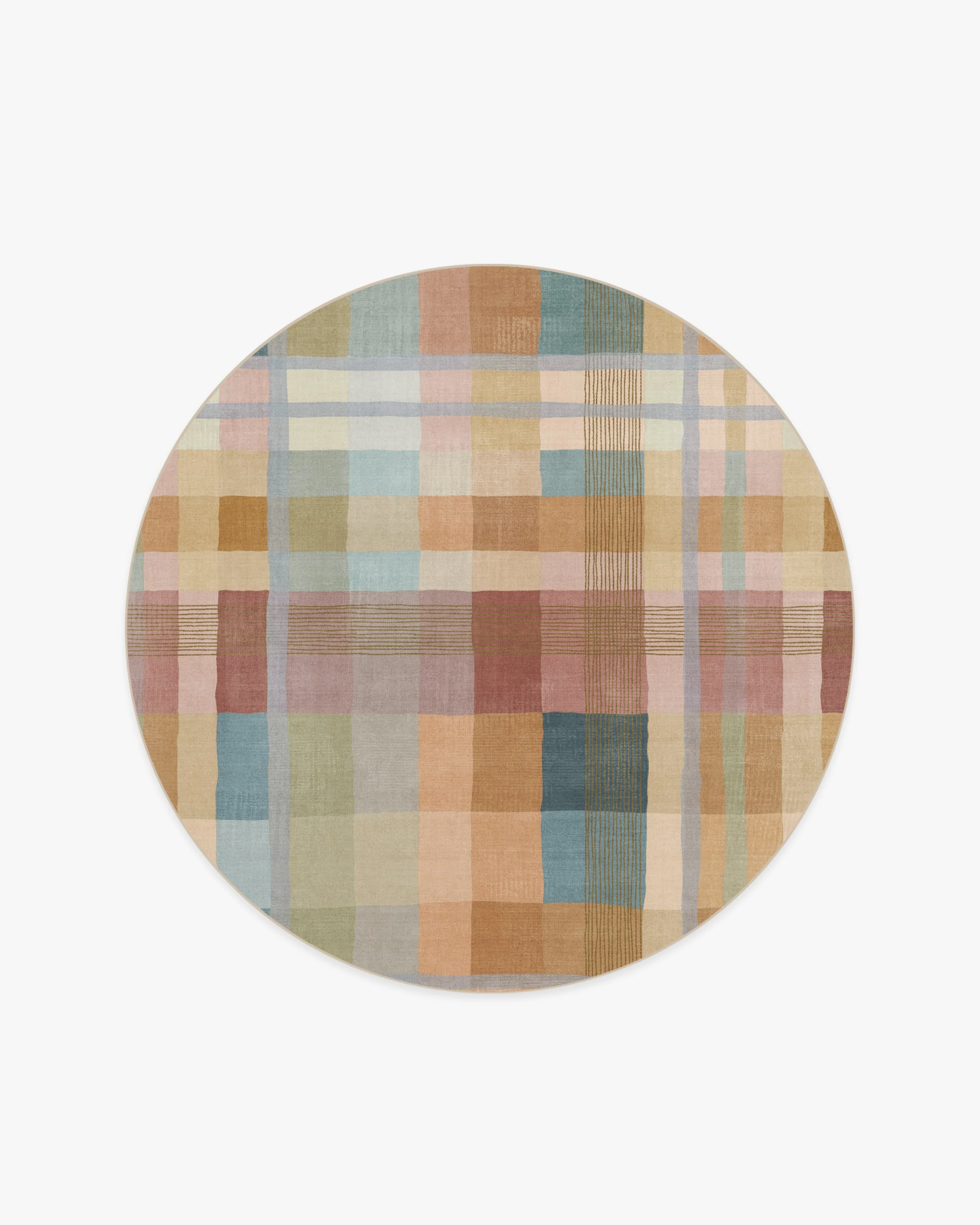 Margot Plaid Ochre Multicolor Flatwoven Rug