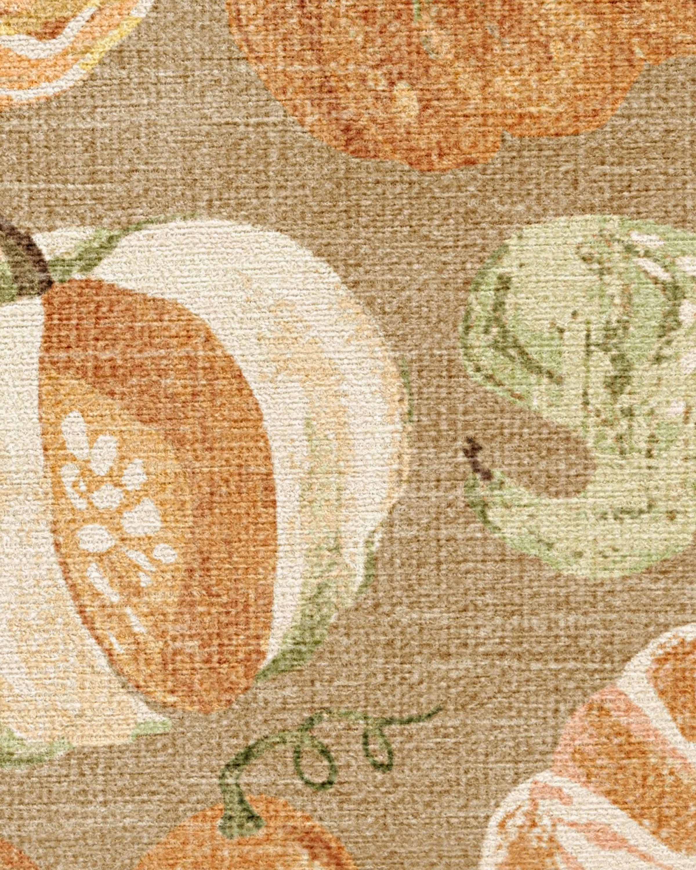 Harvest Veggies Orange & Green Flatwoven Rug