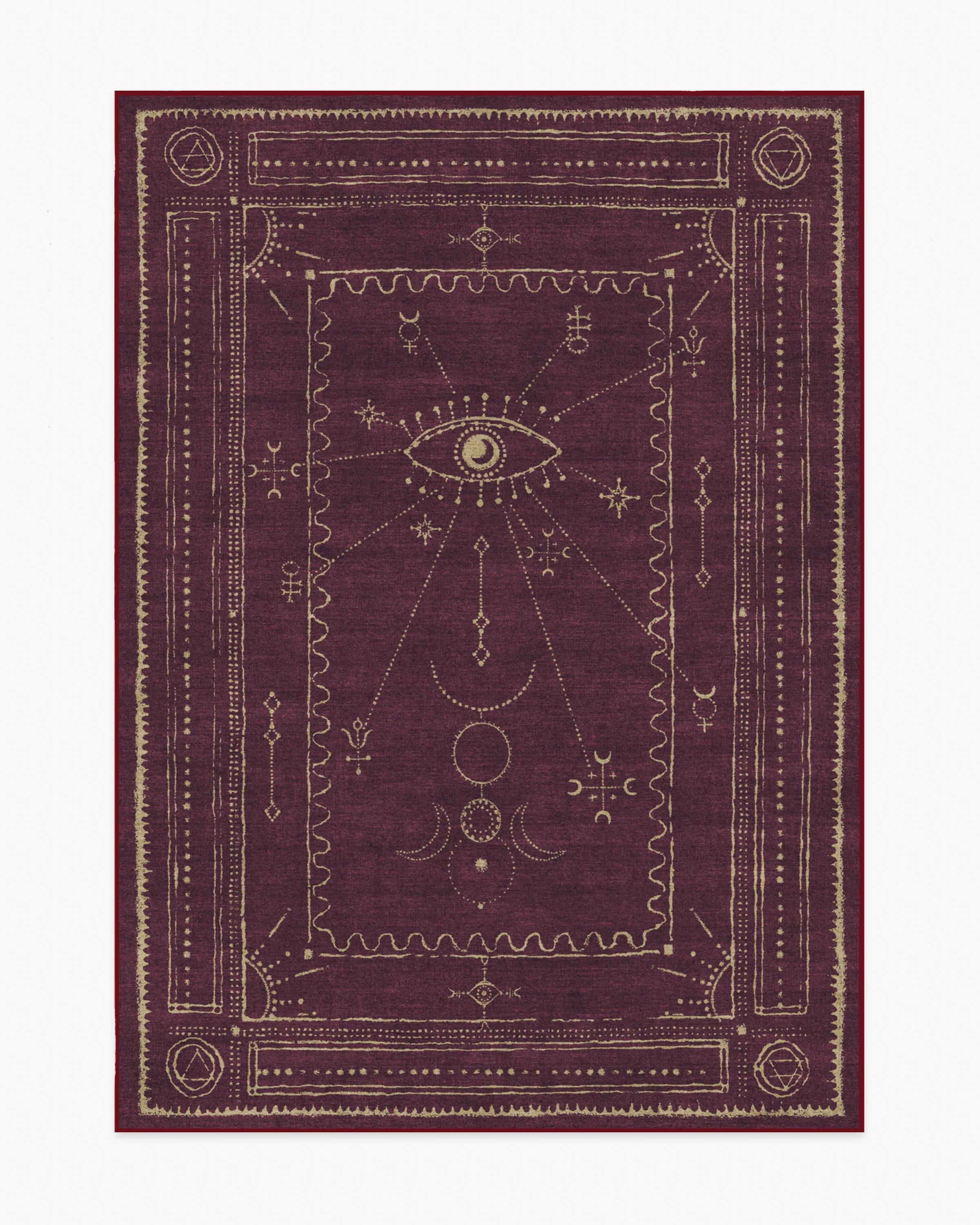 Velith Burgundy Flatwoven Rug
