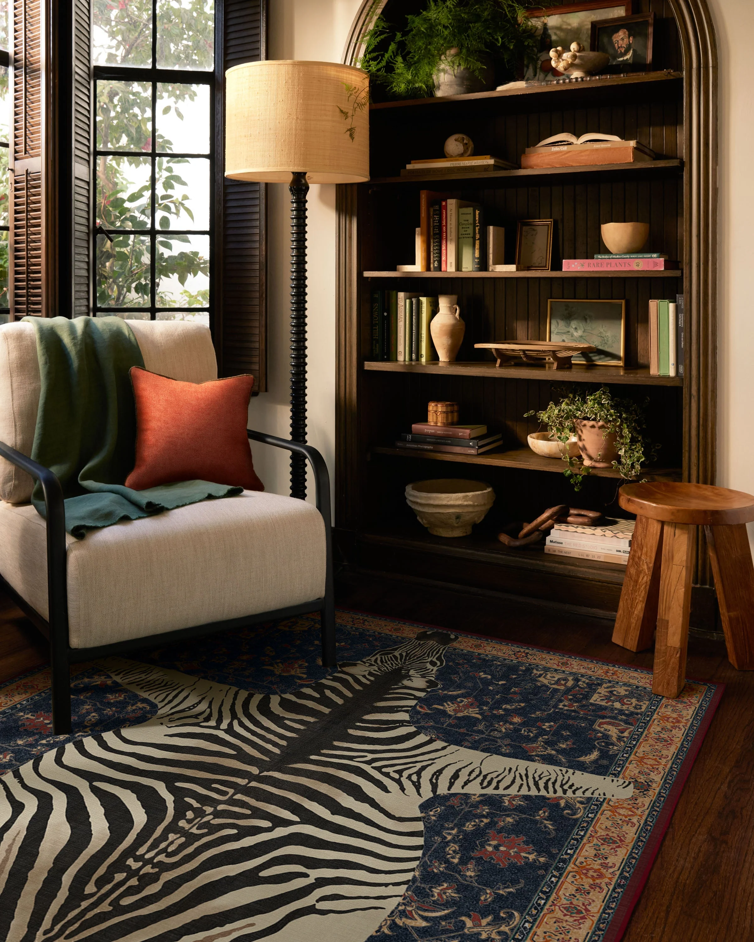 On Safari Sapphire Rug by Iris Apfel