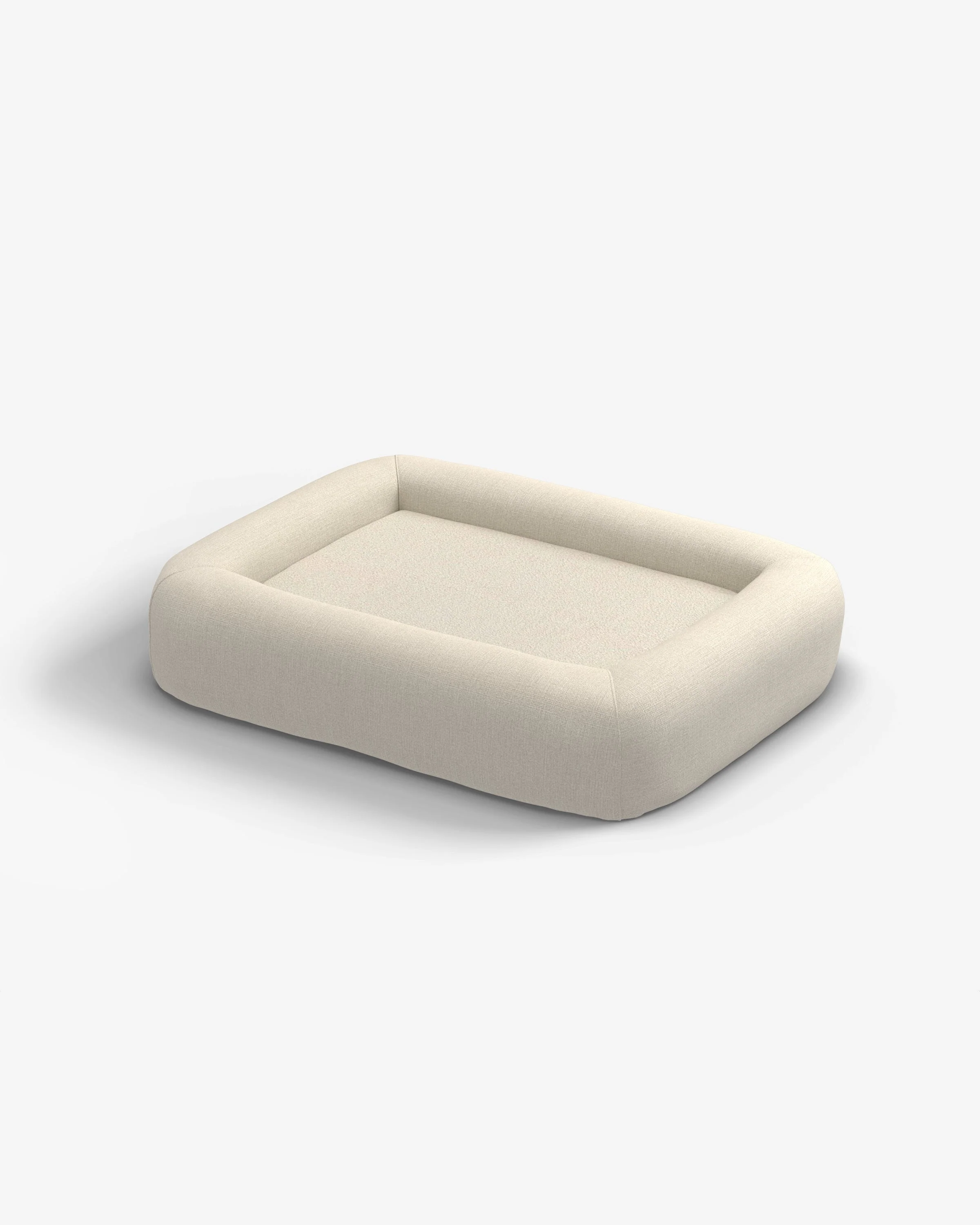 Sand Woven Bolster Pet Bed