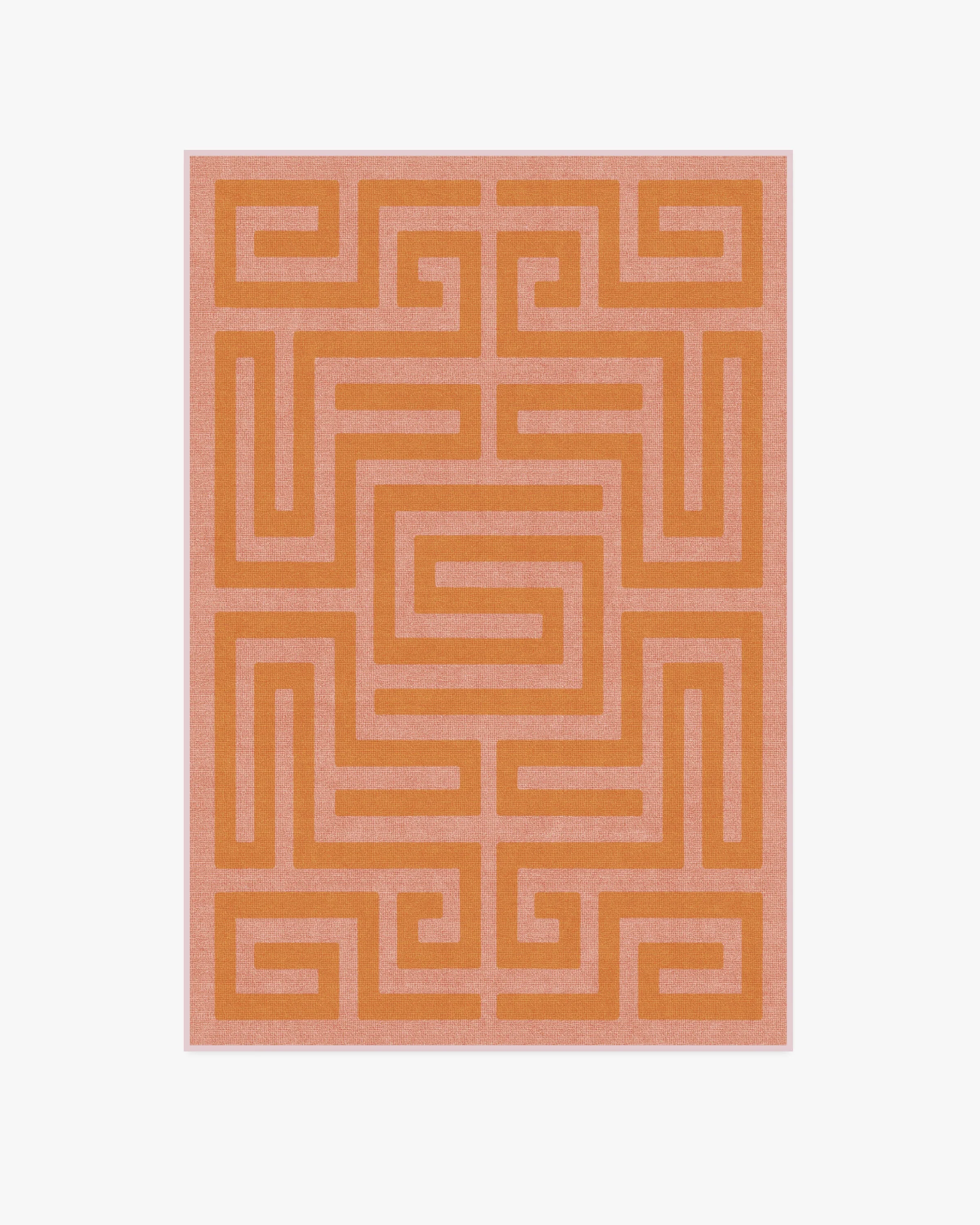 Maze Pink & Orange Flatwoven Rug
