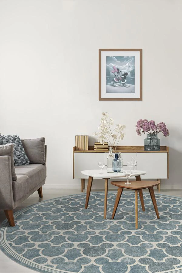 Mickey Trellis Slate Flatwoven Rug