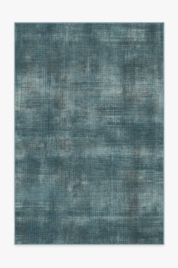 Sudaria Solid Teal Blue Flatwoven Rug