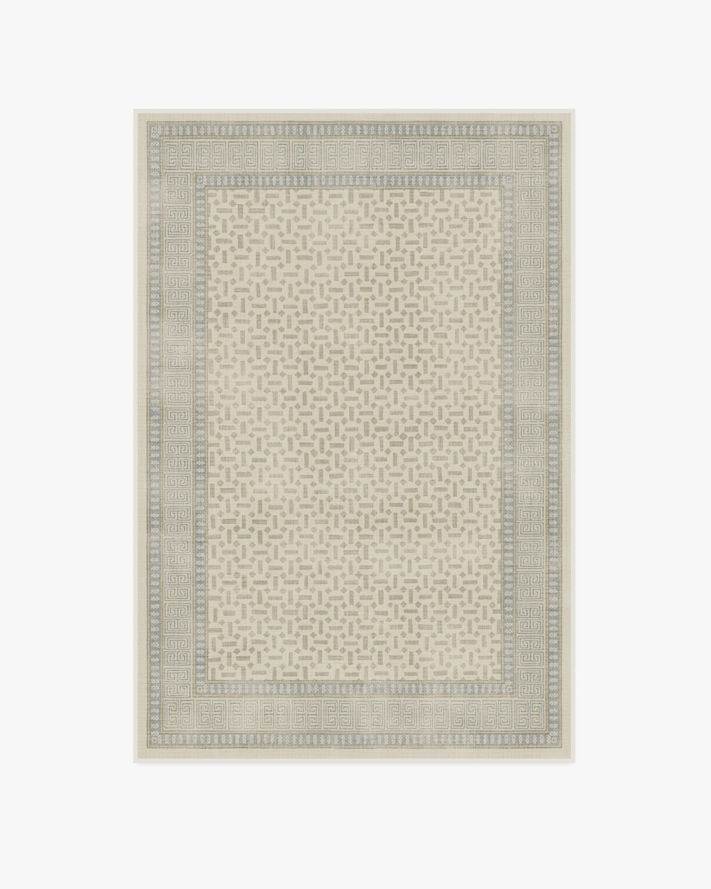 Kairos Ivory & Blue Flatwoven Rug