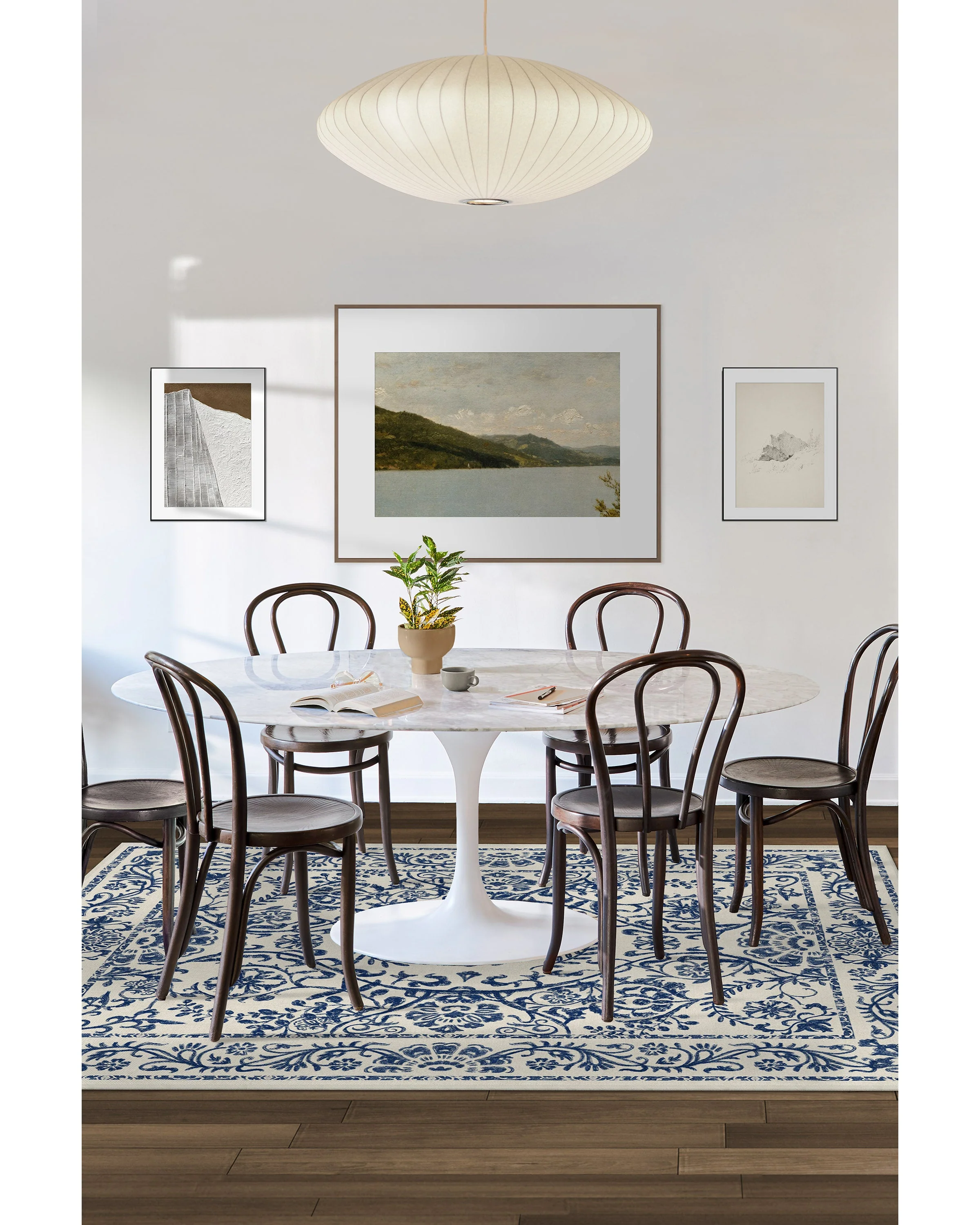 Delphina Delft Blue Flatwoven Rug
